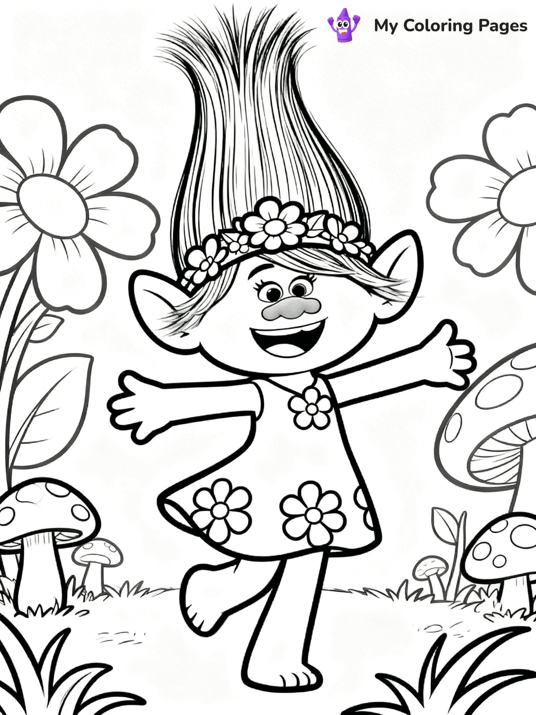 Trolls Band Together Coloring Pages - 332