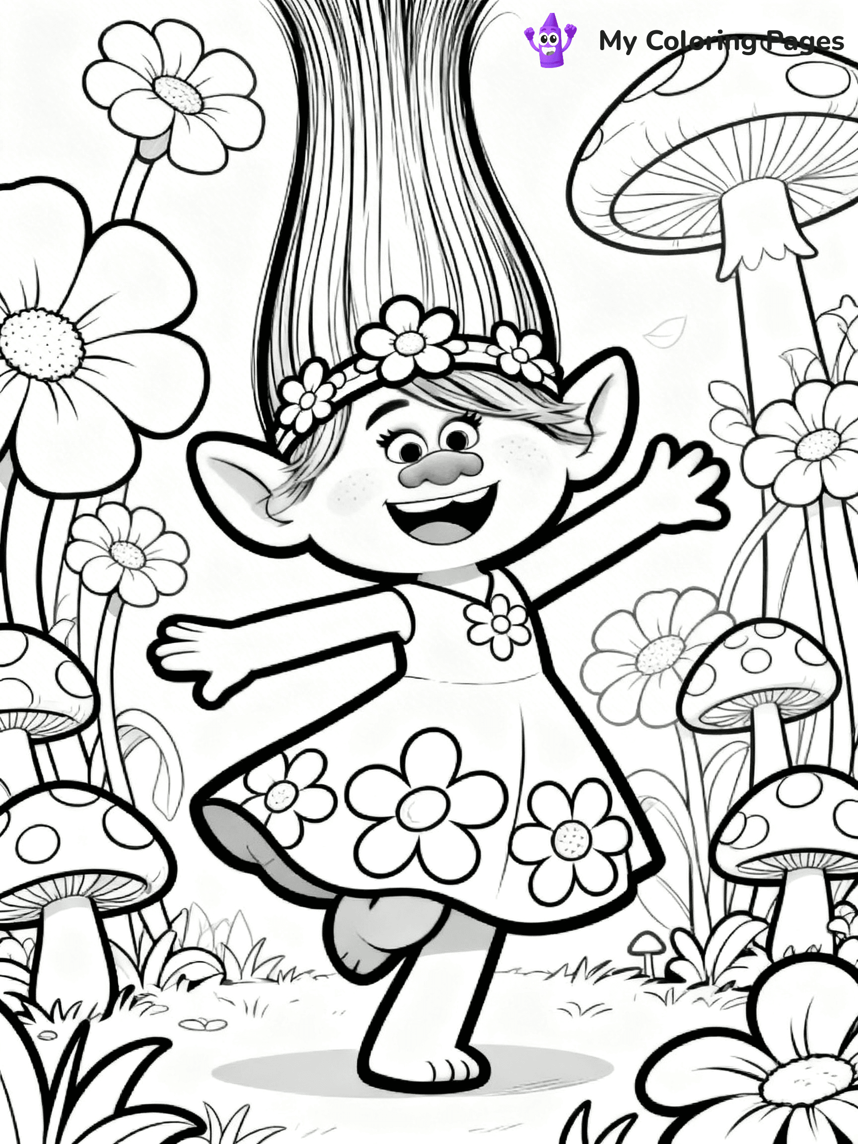 Trolls Band Together Coloring Pages - 330