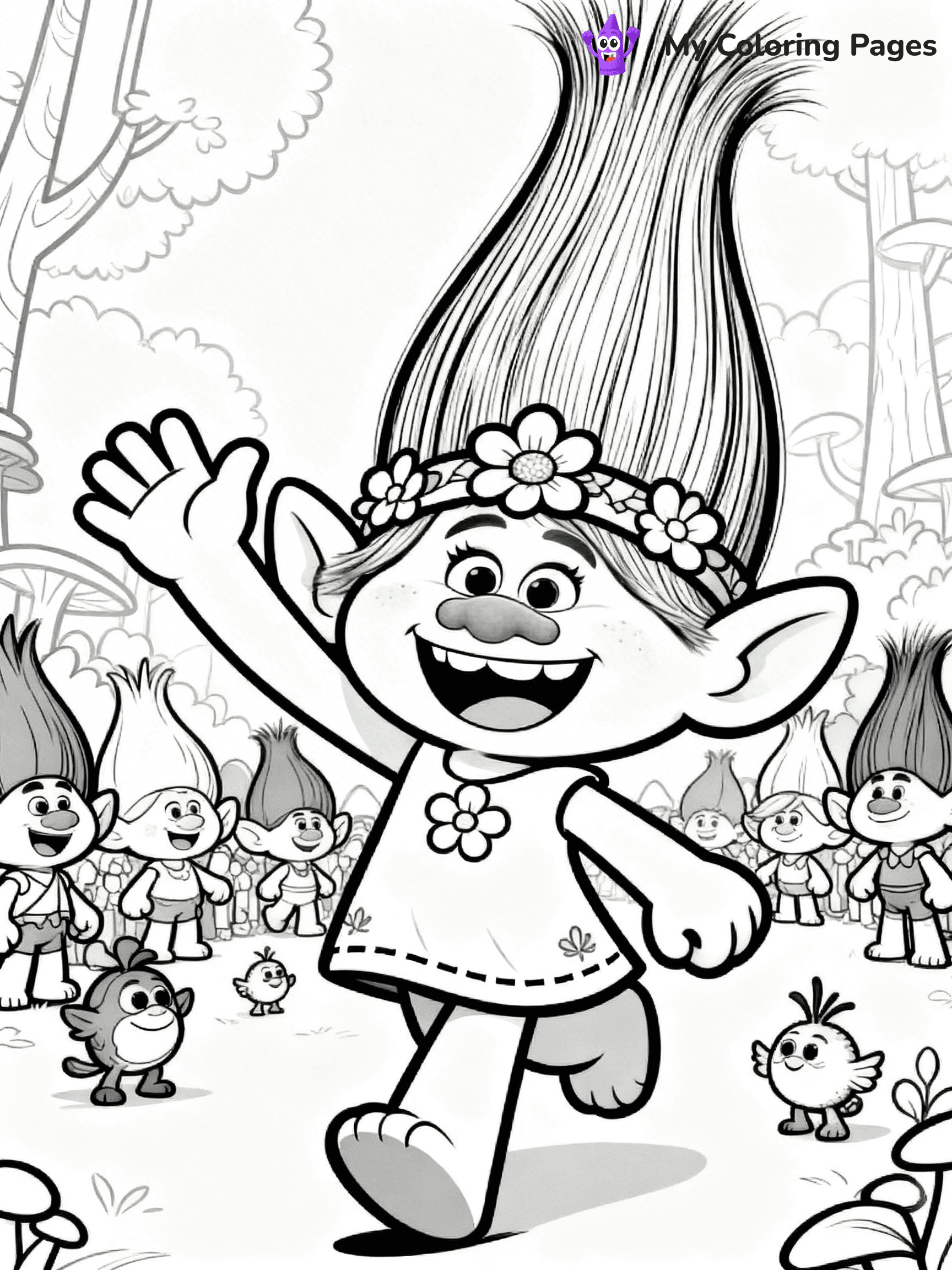 Trolls Band Together Coloring Pages - 198