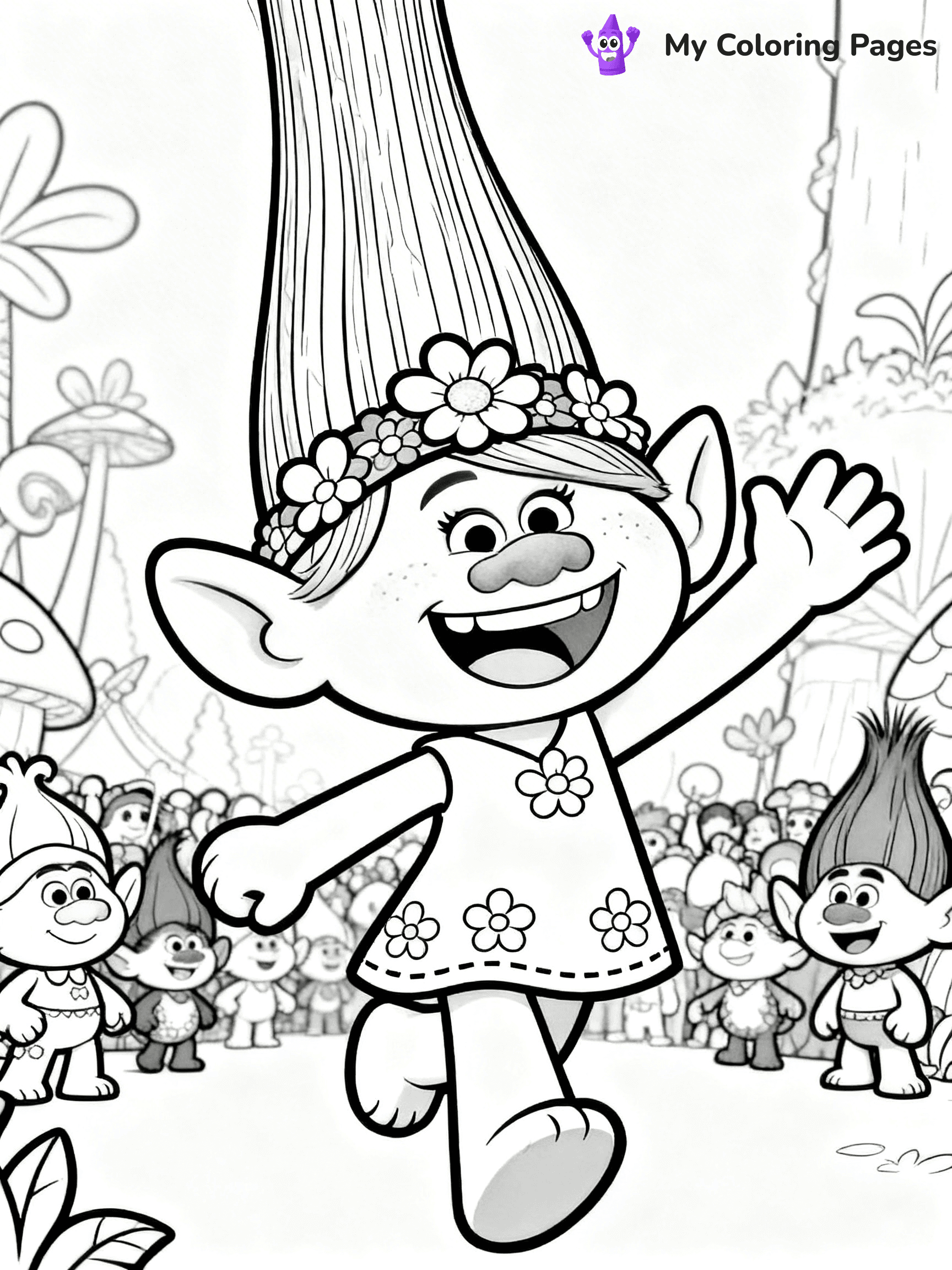 Trolls Band Together Coloring Pages - 195