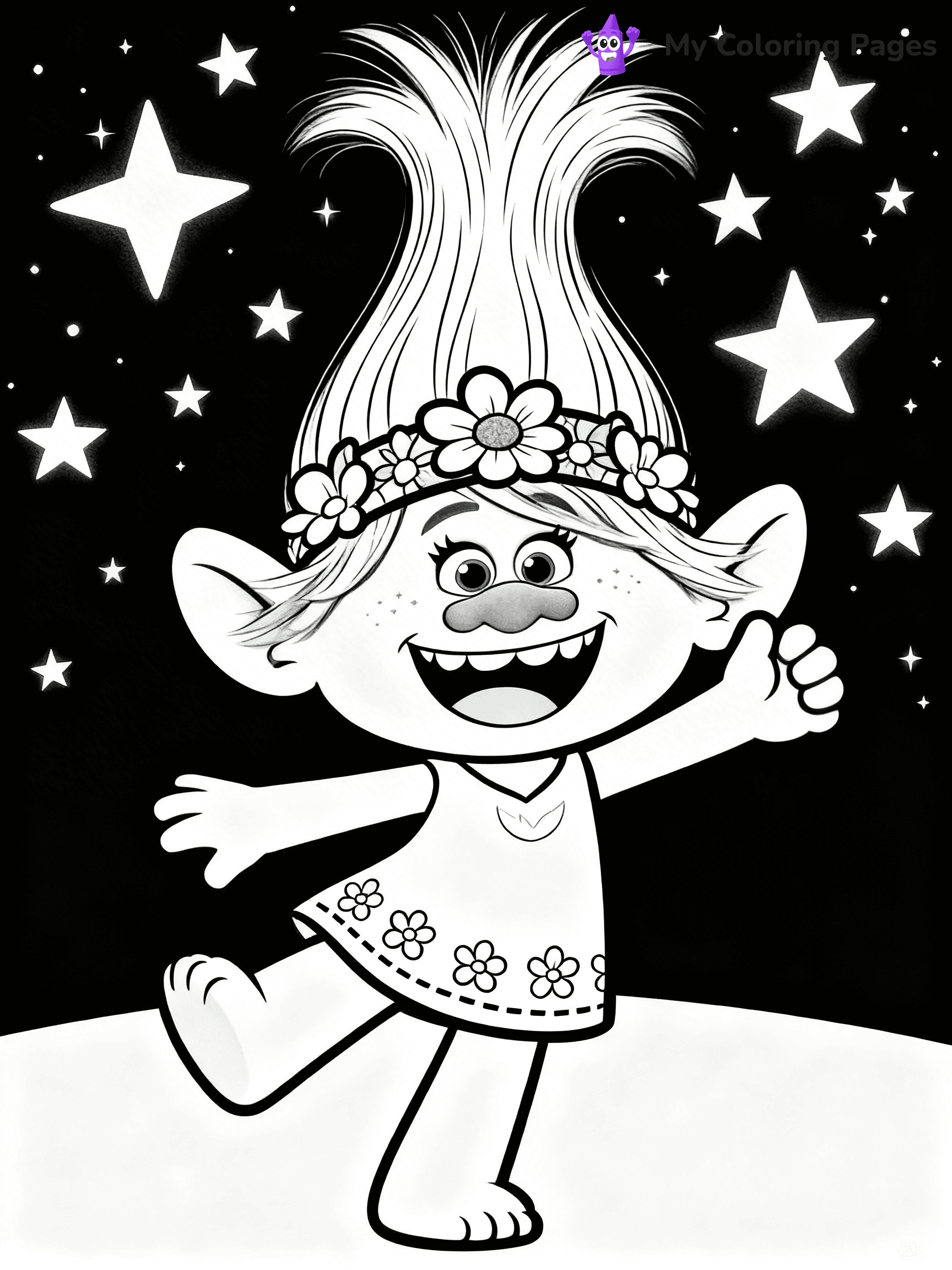 Trolls Band Together Coloring Pages - 91