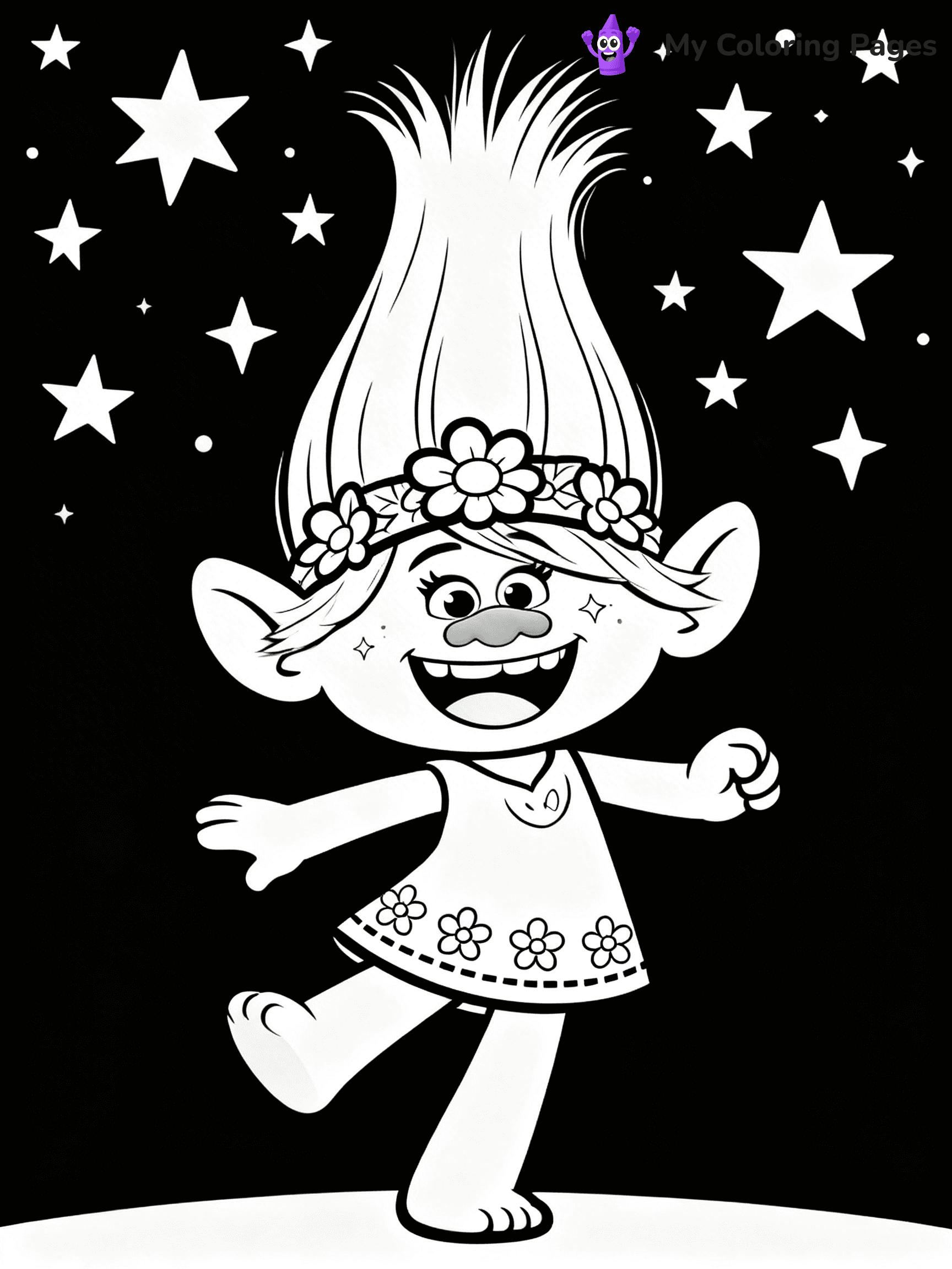 Trolls Band Together Coloring Pages - 90