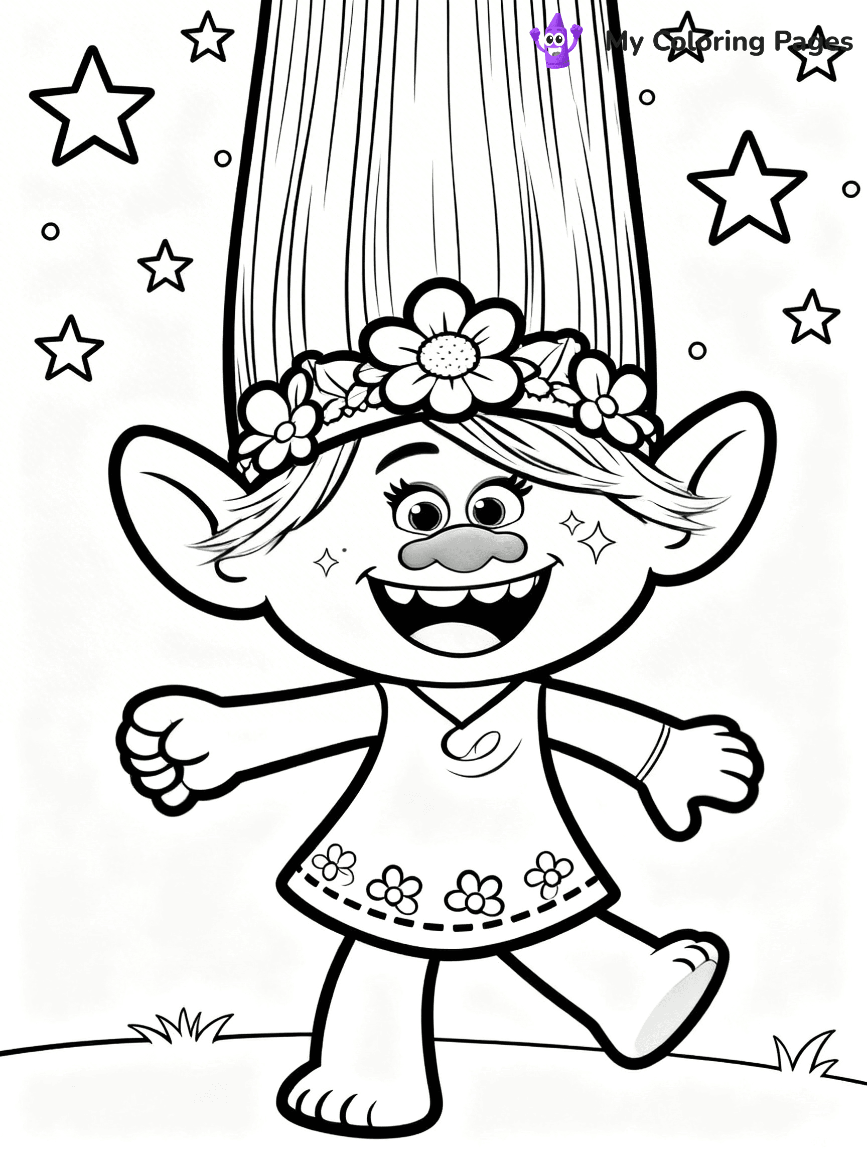 Trolls Band Together Coloring Pages - 89