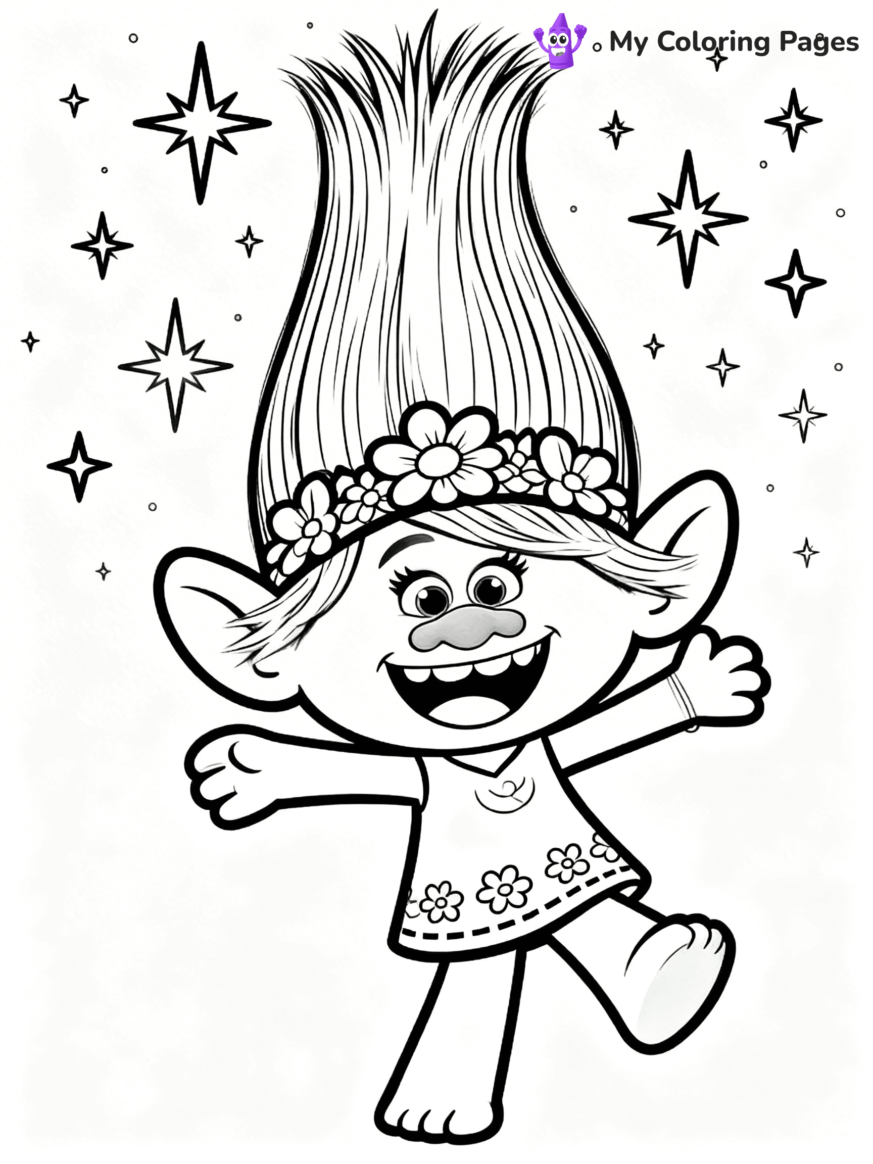Trolls Band Together Coloring Pages - 87