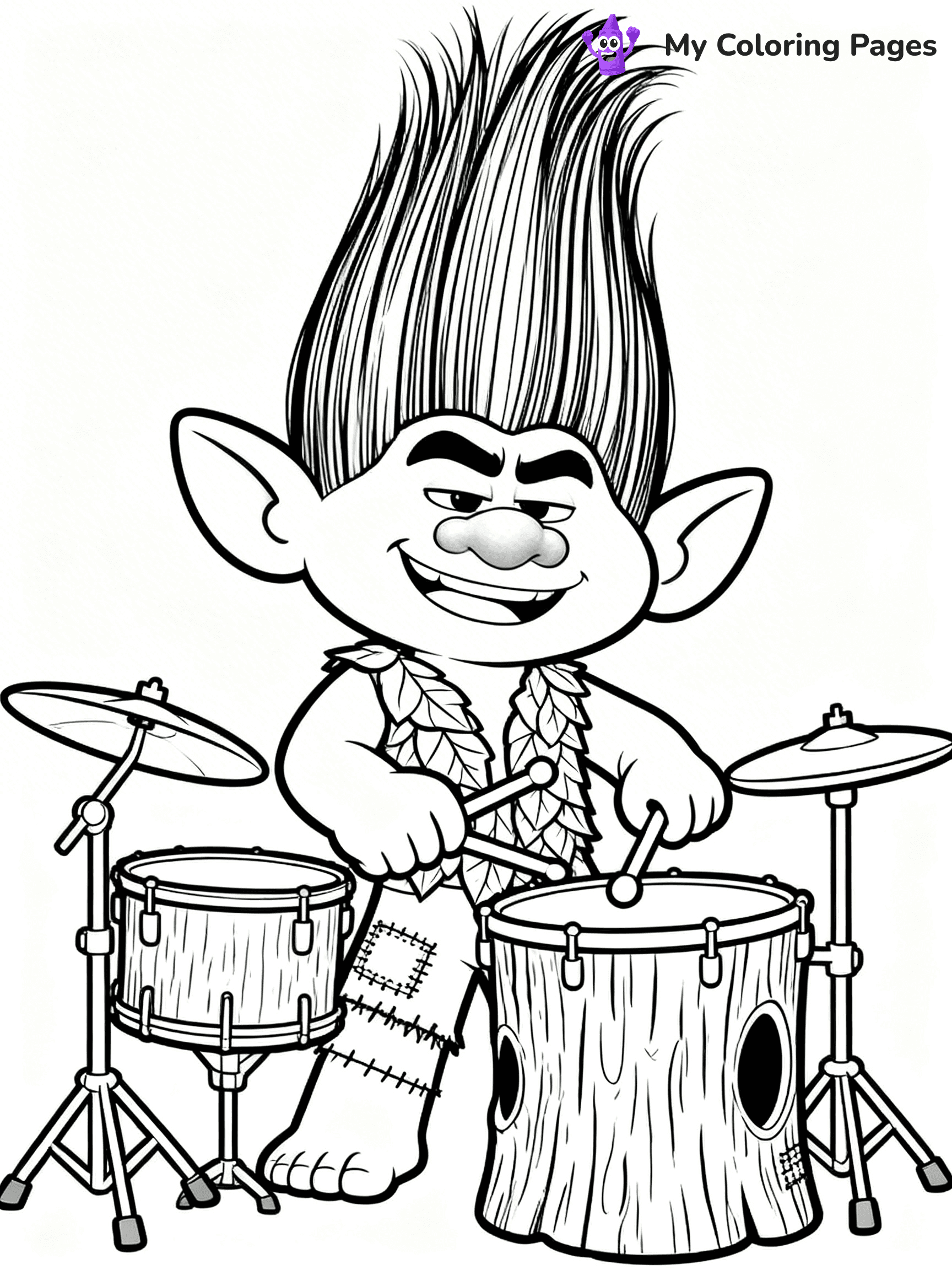 Trolls Band Together Coloring Pages - 84