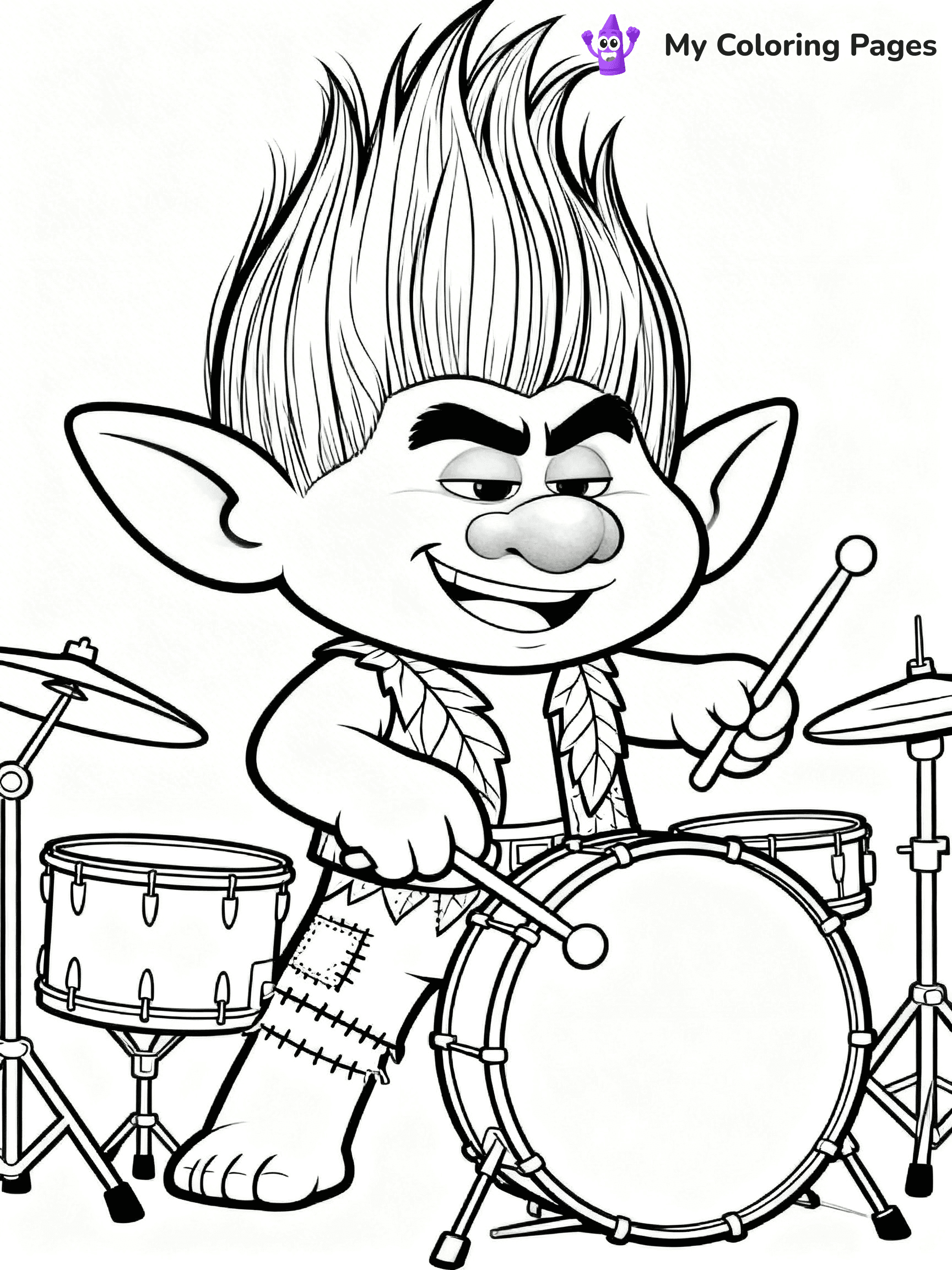 Trolls Band Together Coloring Pages - 81