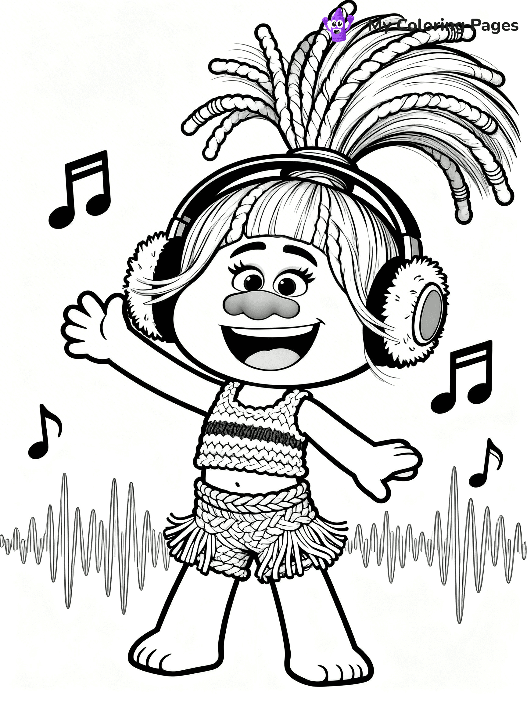Trolls Band Together Coloring Pages - 67