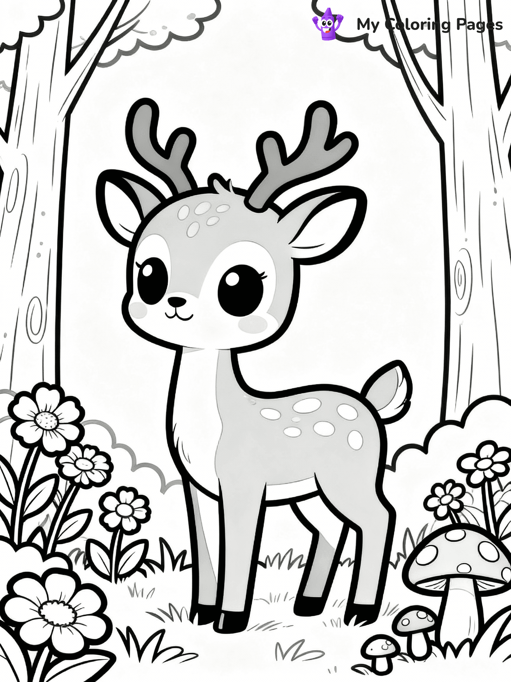 Deer Coloring Pages - 45