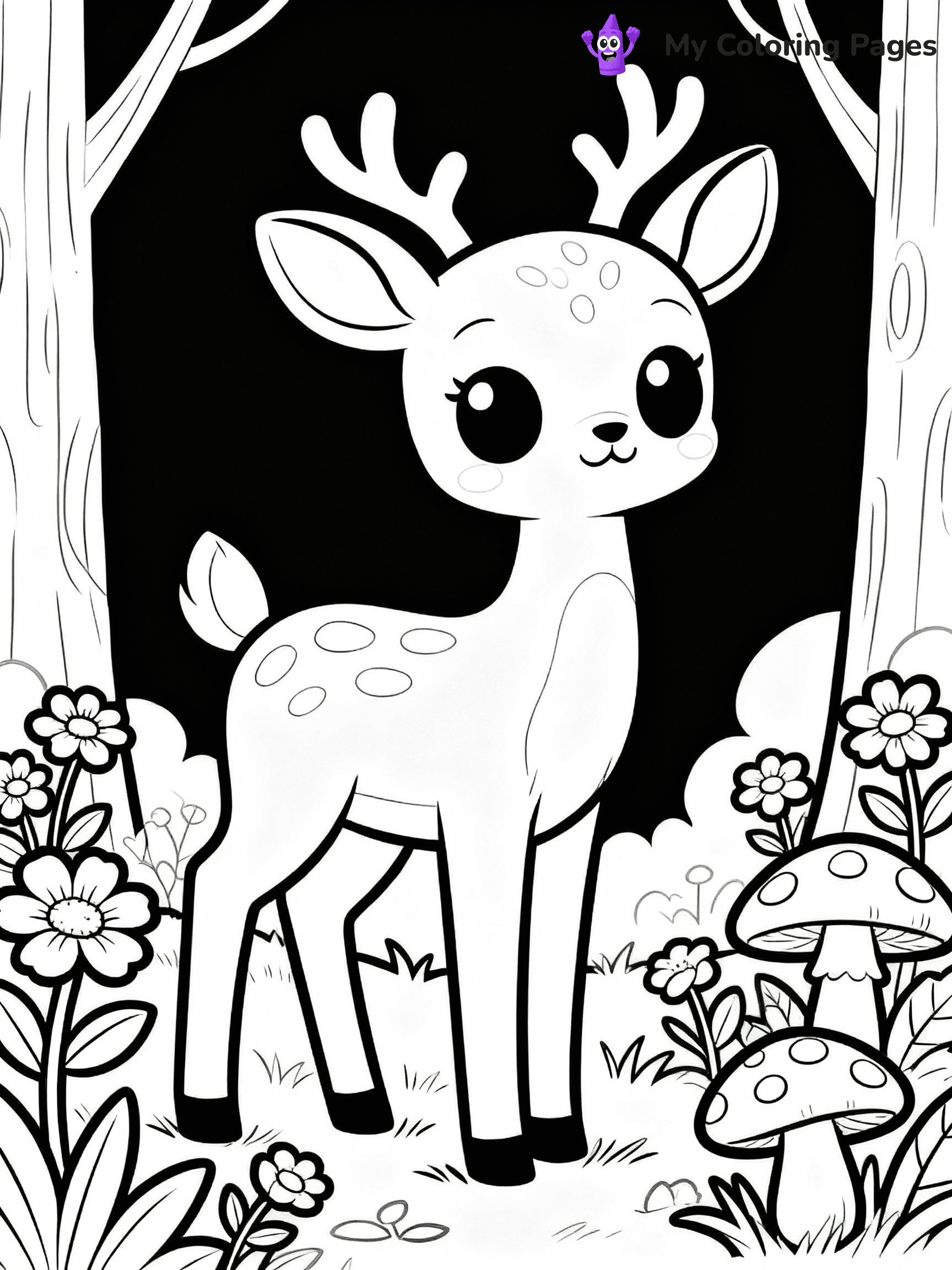 Deer Coloring Pages - 42