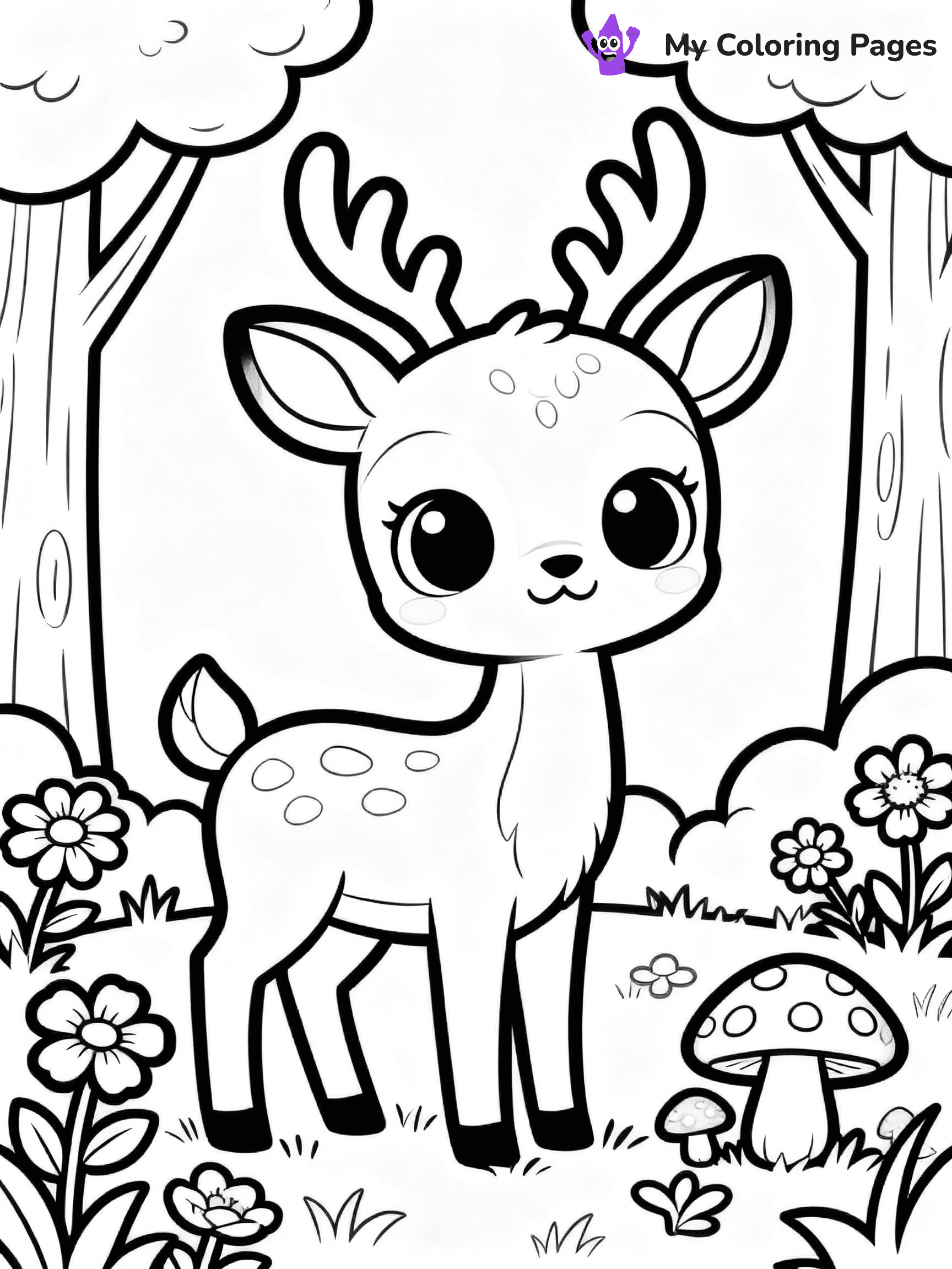 Deer Coloring Pages - 40