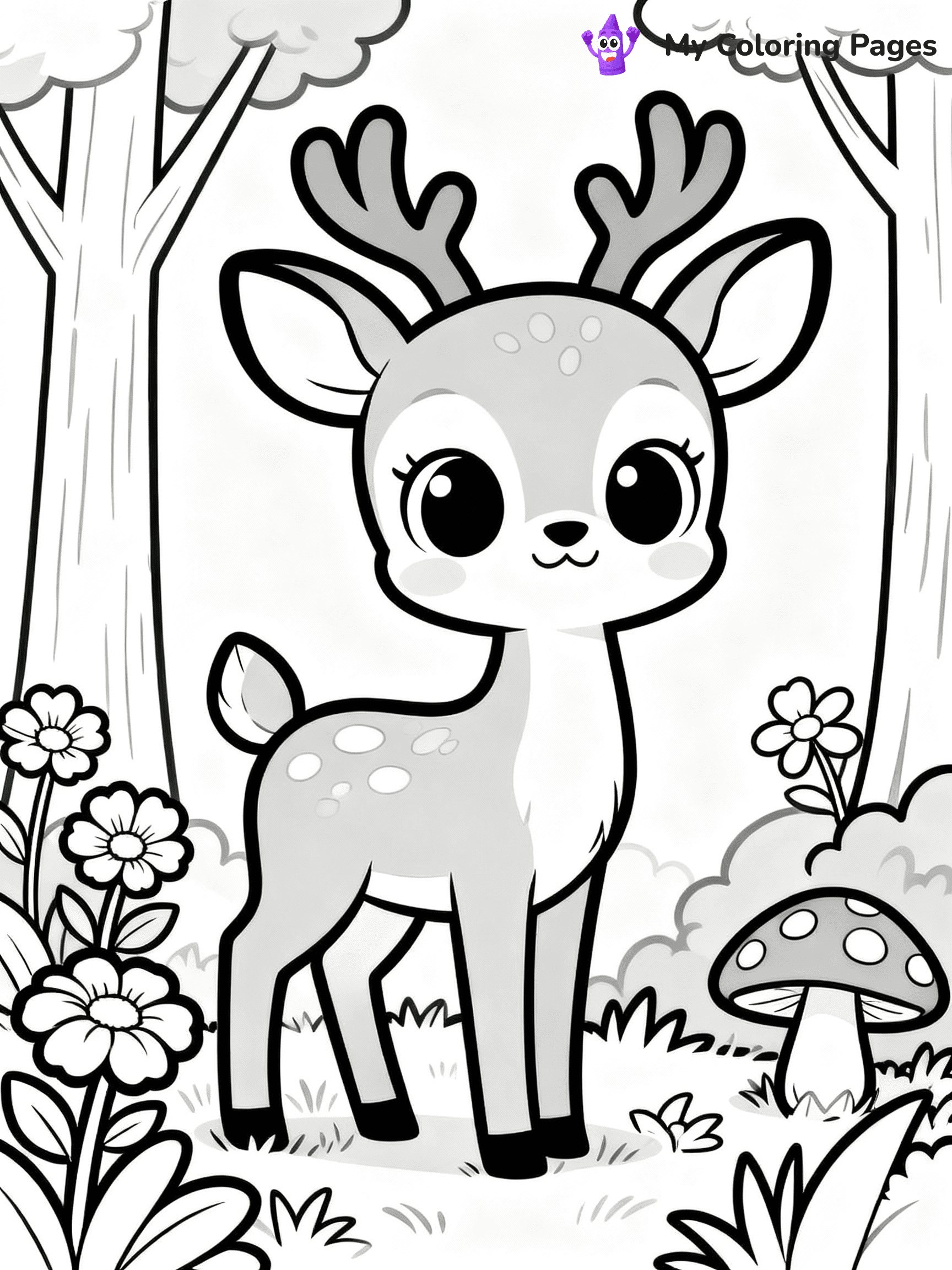 Deer Coloring Pages - 39
