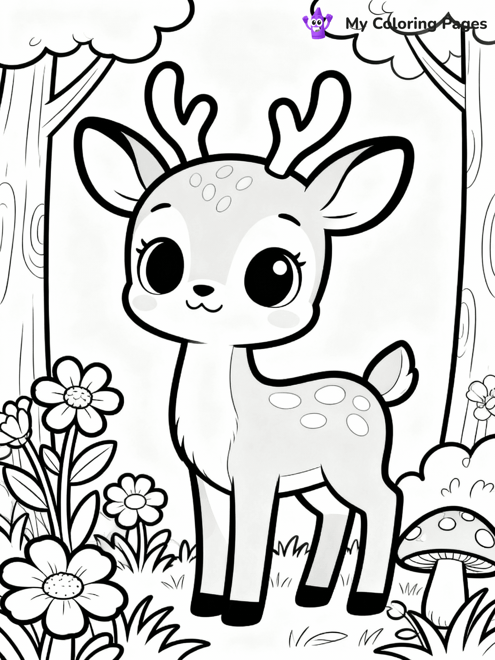 Deer Coloring Pages - 36