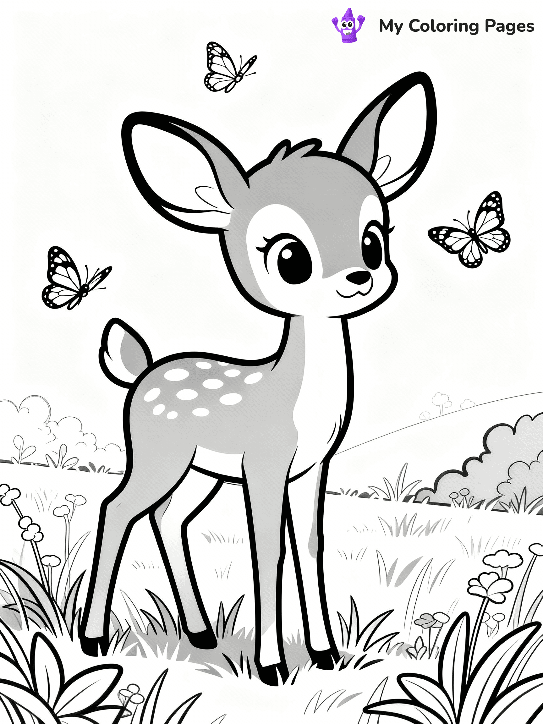 Deer Coloring Pages - 28