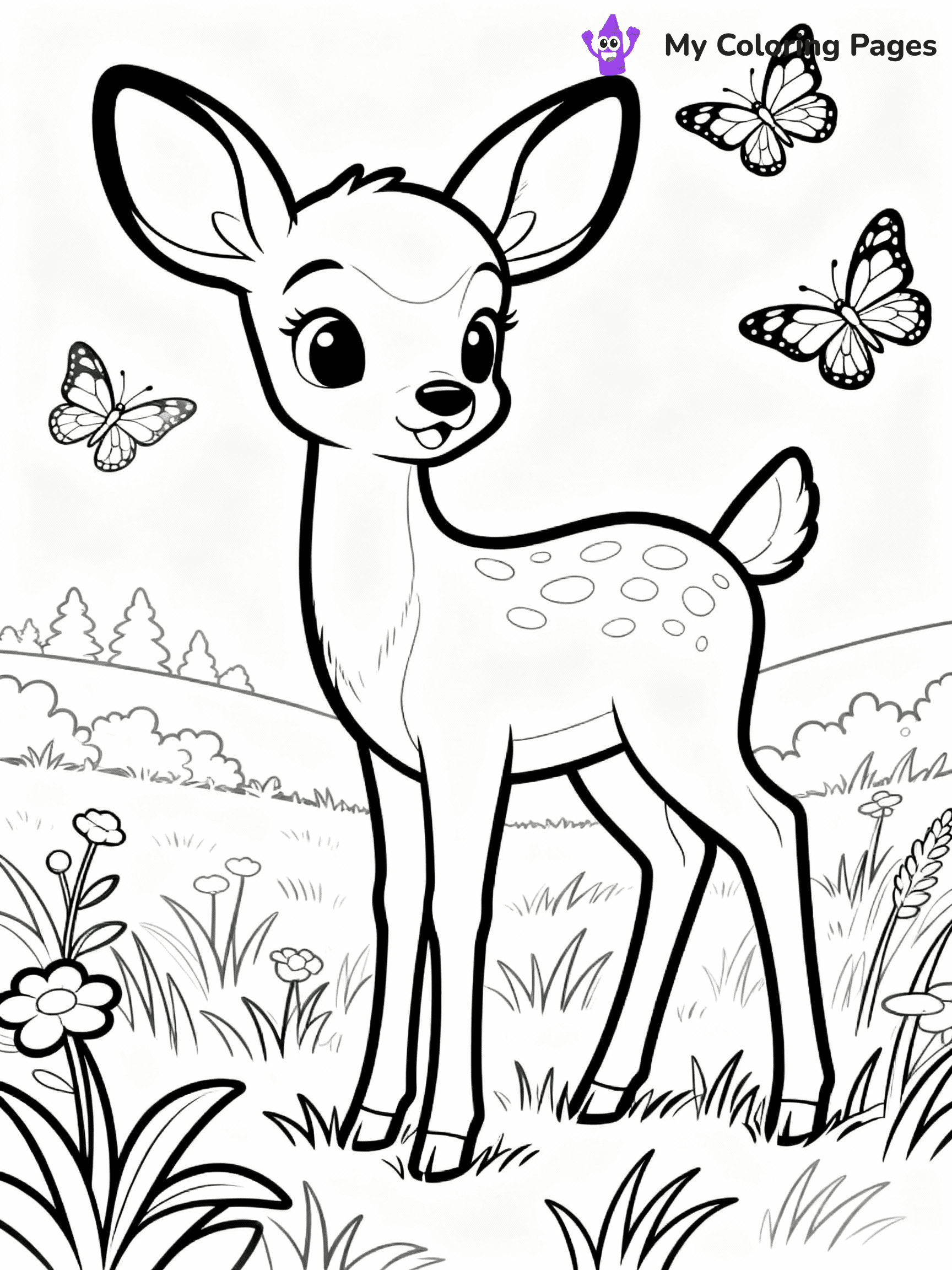 Deer Coloring Pages - 25