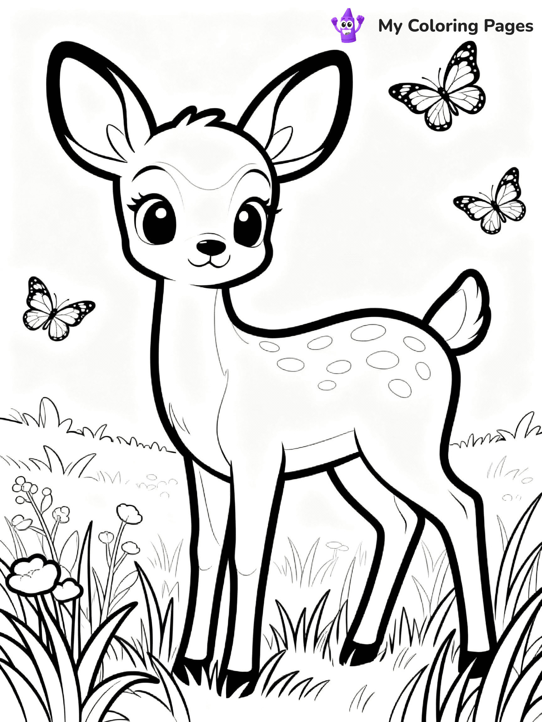 Deer Coloring Pages - 22