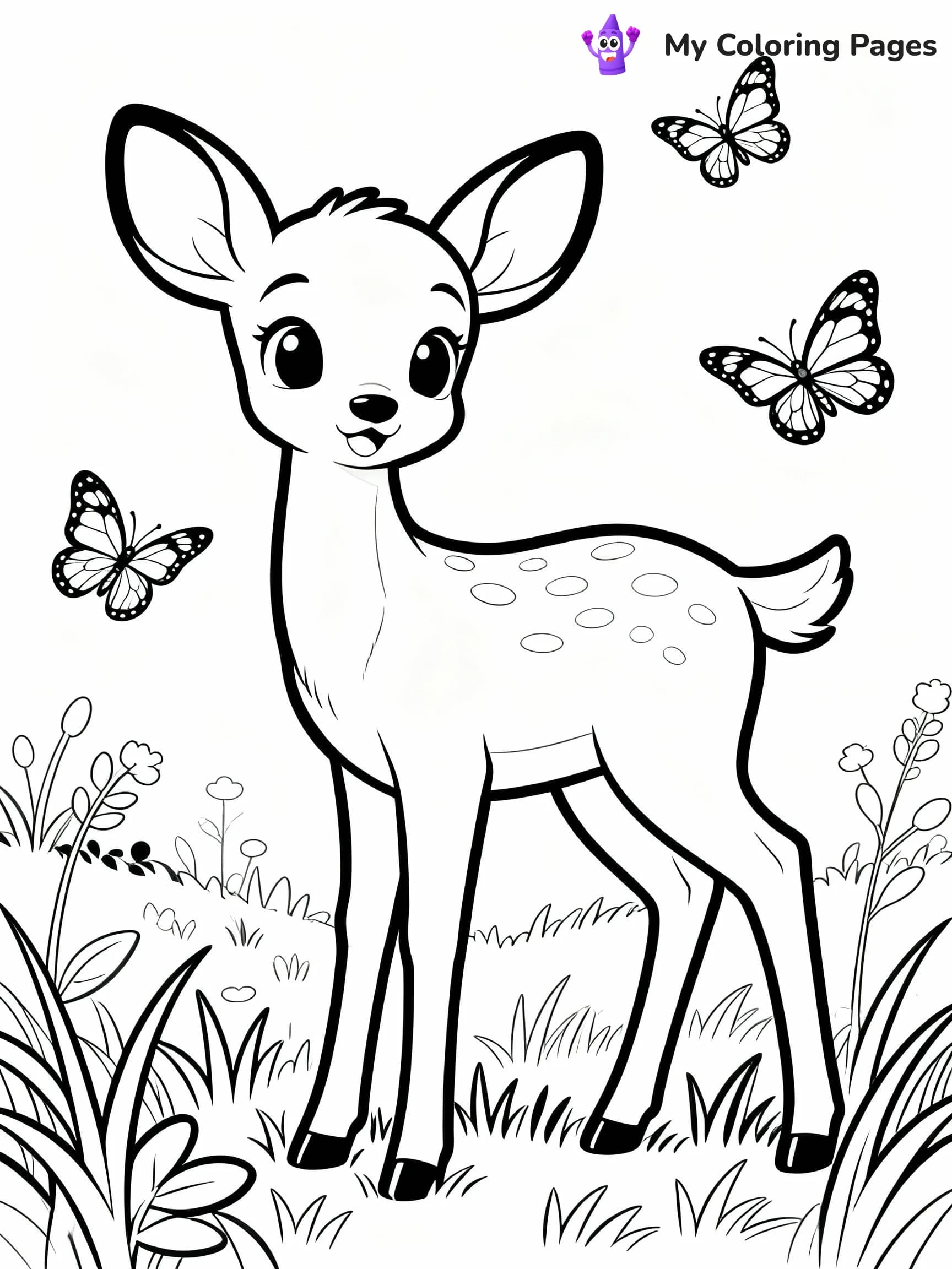 Deer Coloring Pages - 21