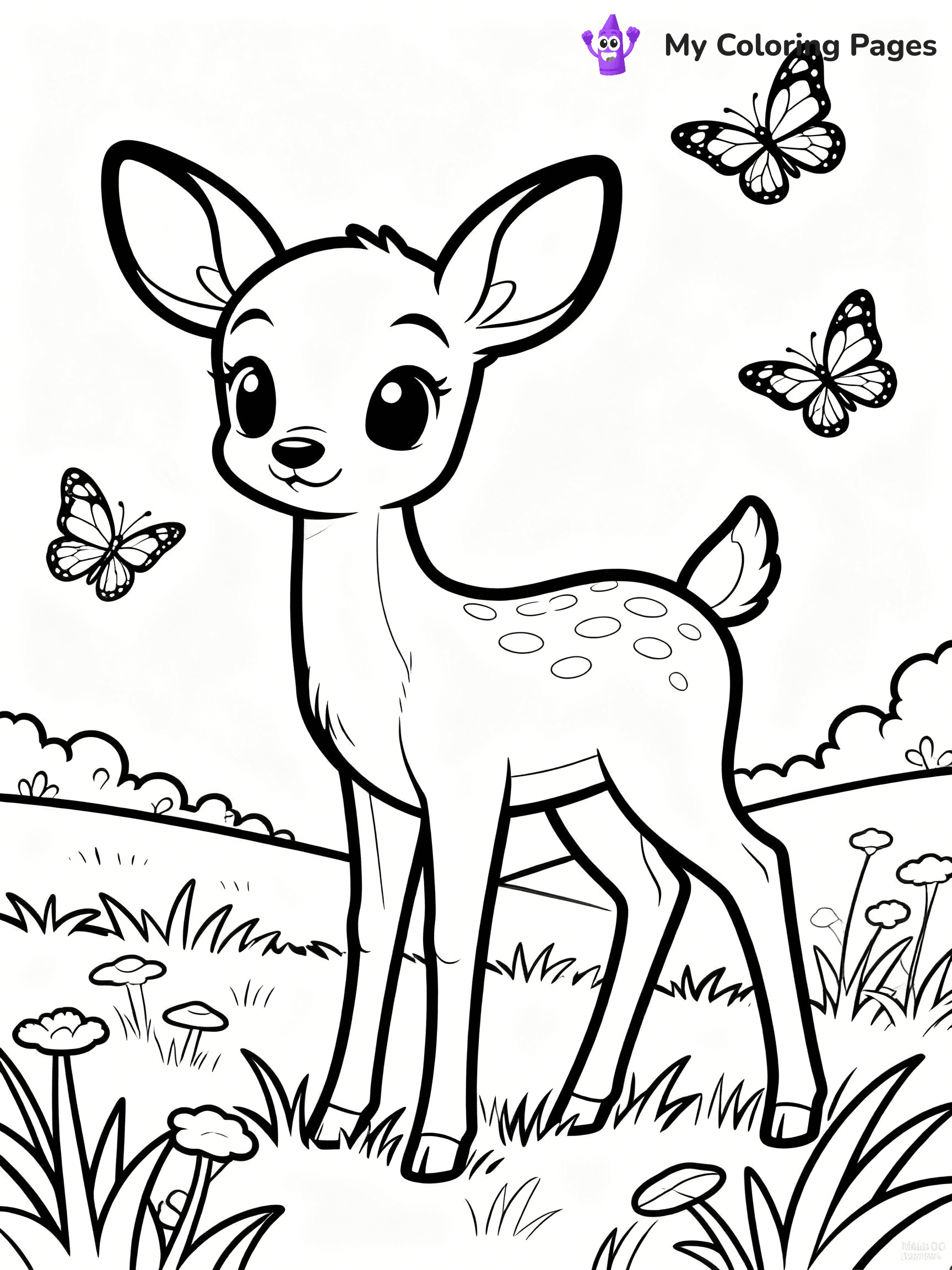 Deer Coloring Pages - 20
