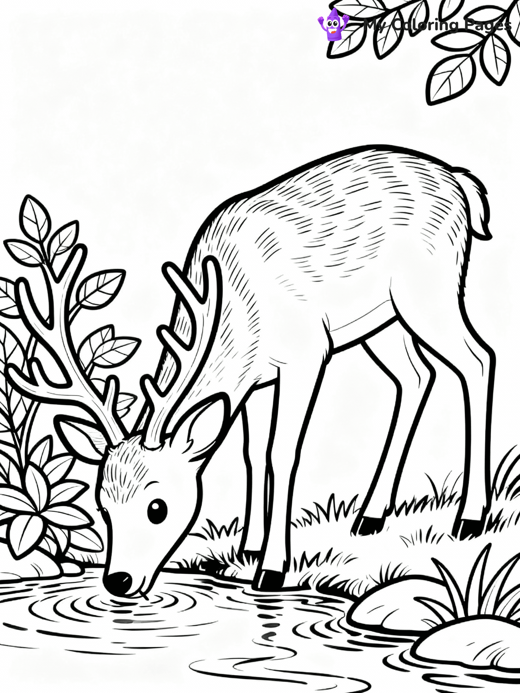 Deer Coloring Pages - 18