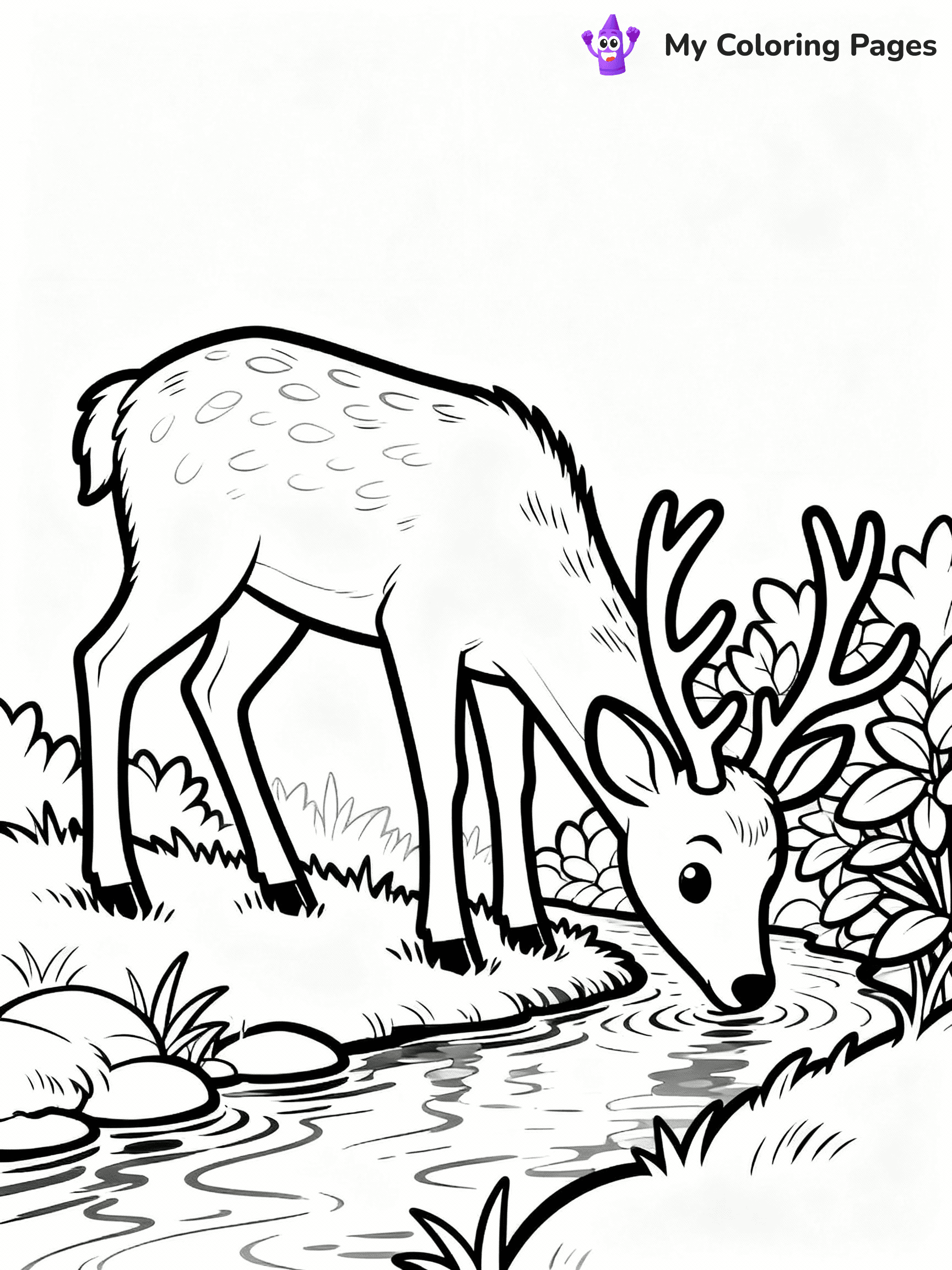 Deer Coloring Pages - 16