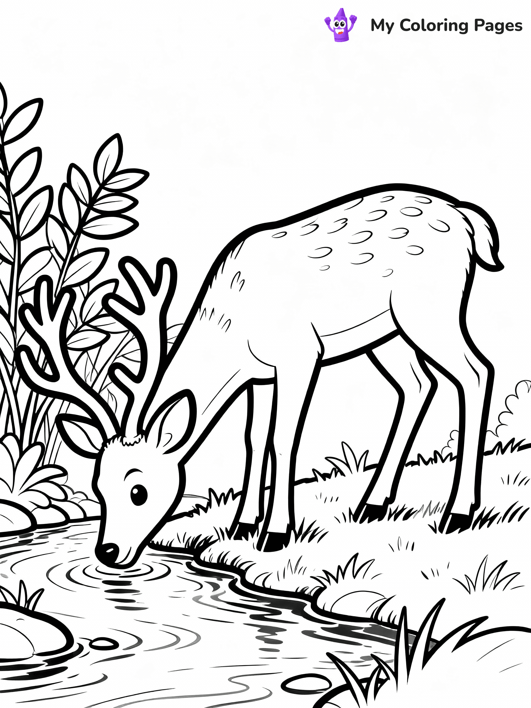 Deer Coloring Pages - 15