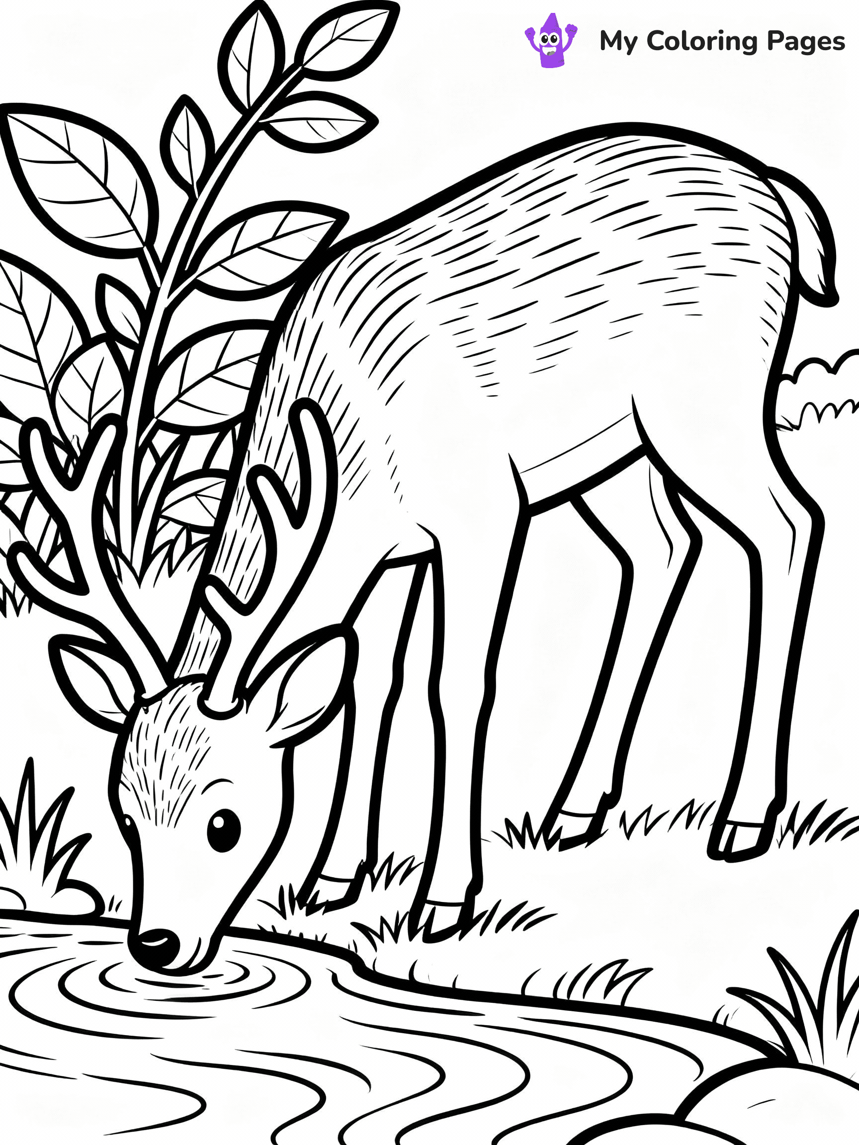 Deer Coloring Pages - 14