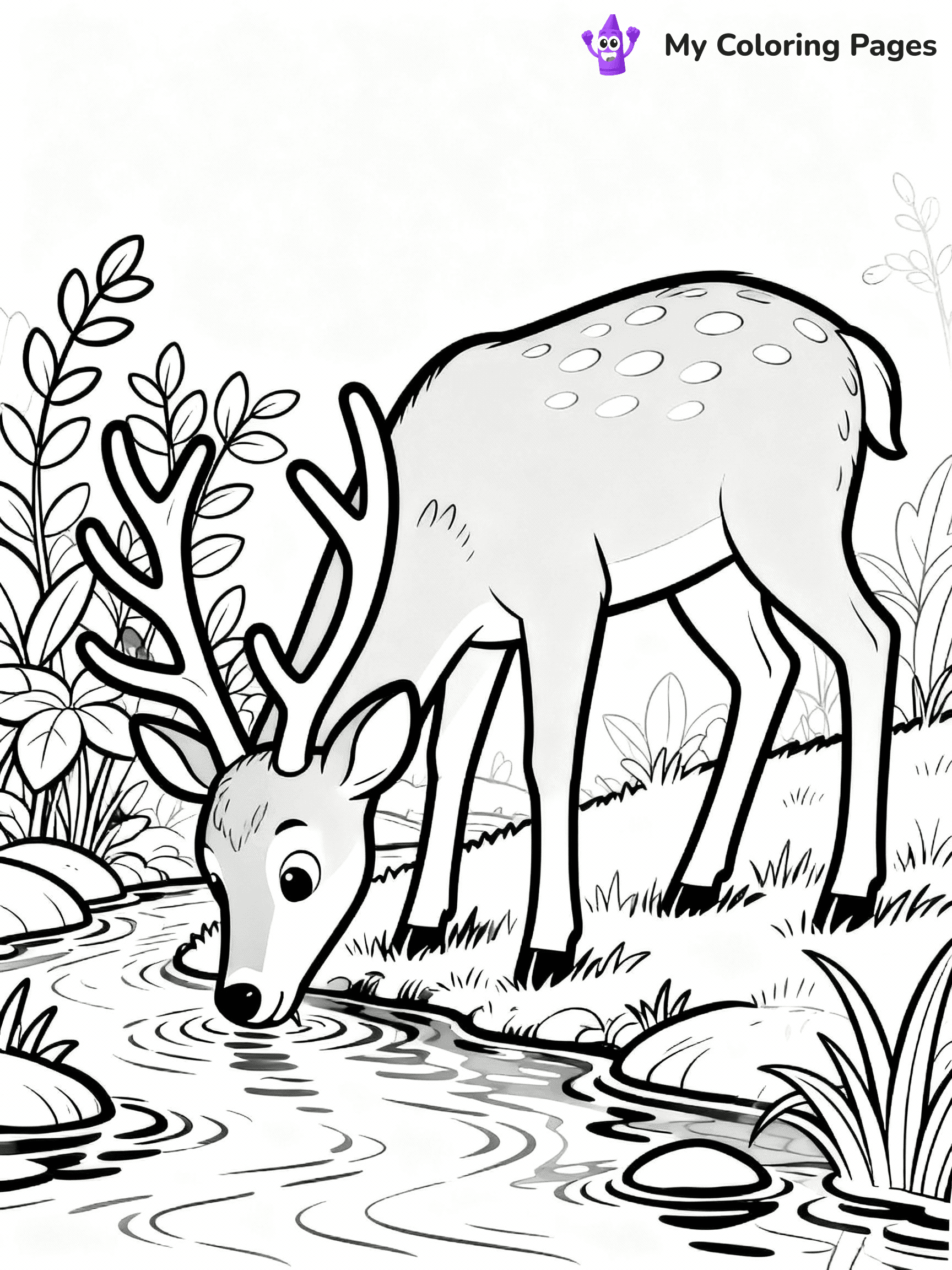 Deer Coloring Pages - 12