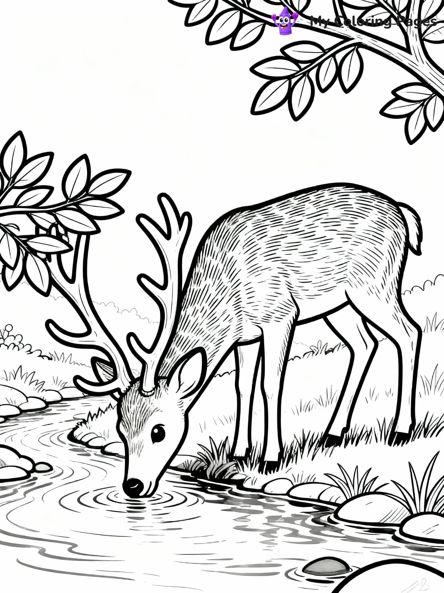Deer Coloring Pages - 10