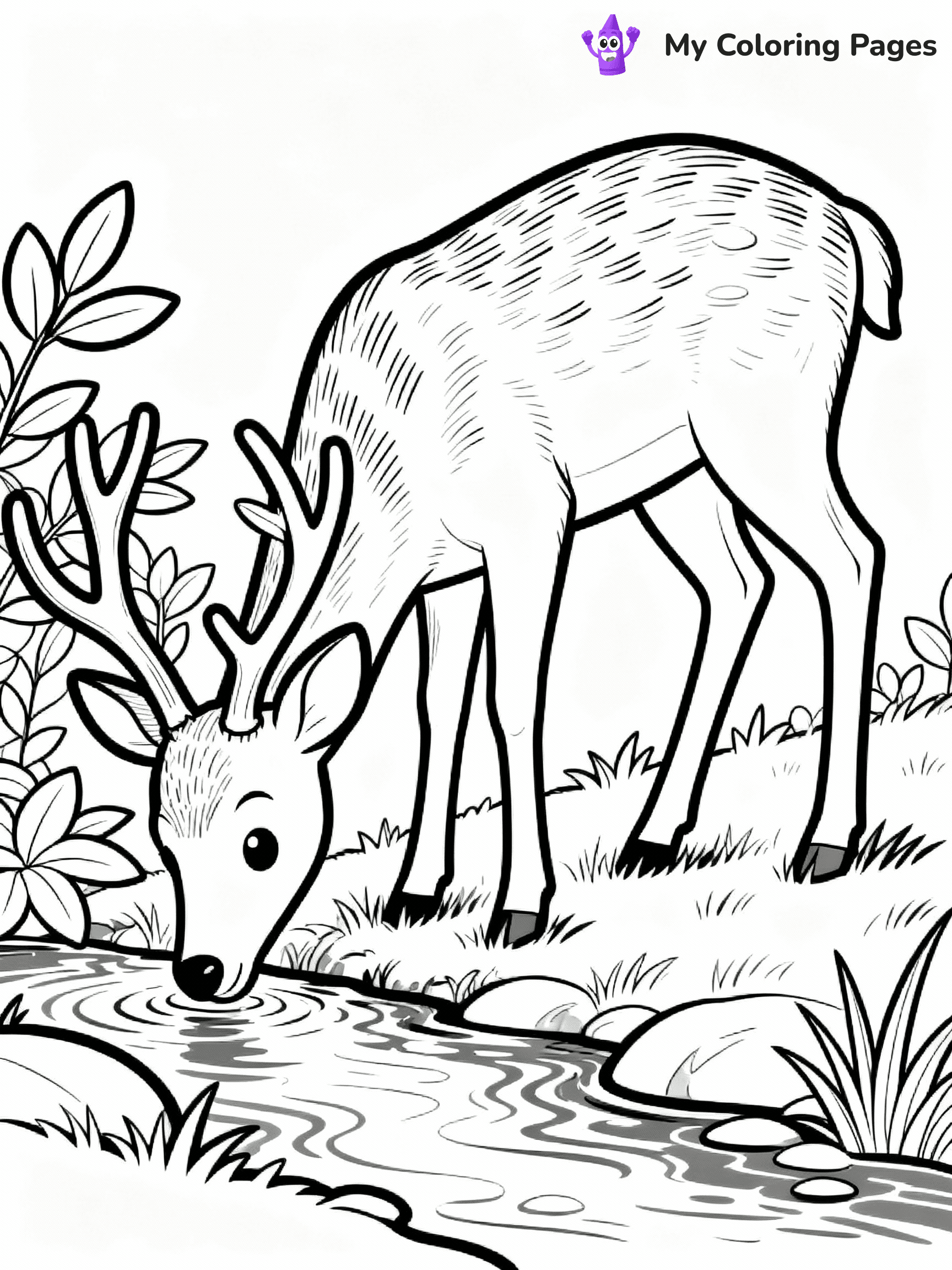 Deer Coloring Pages - 9