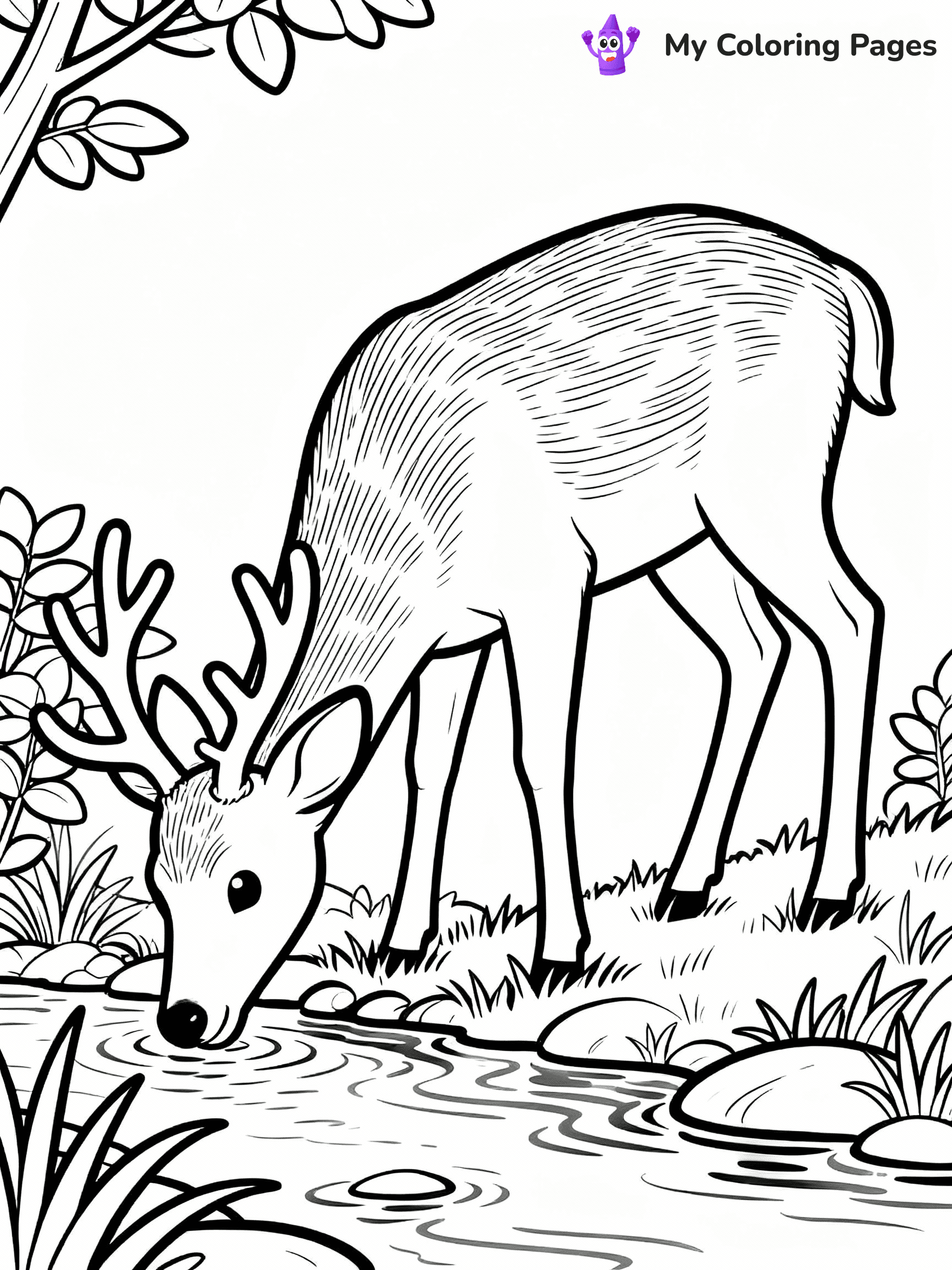 Deer Coloring Pages - 8