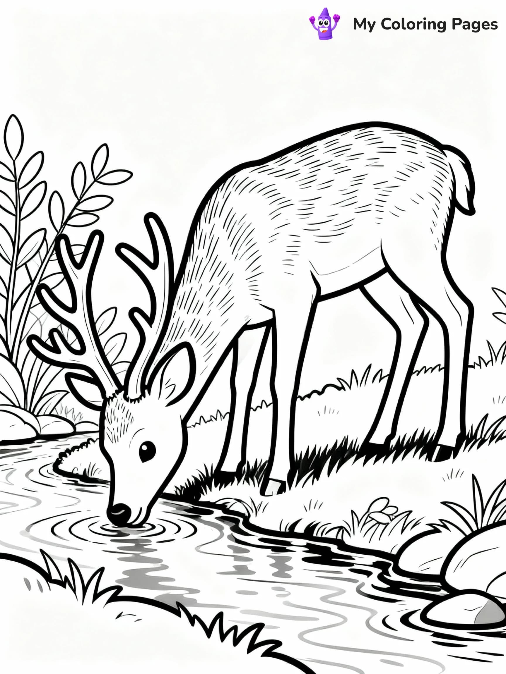 Deer Coloring Pages - 7