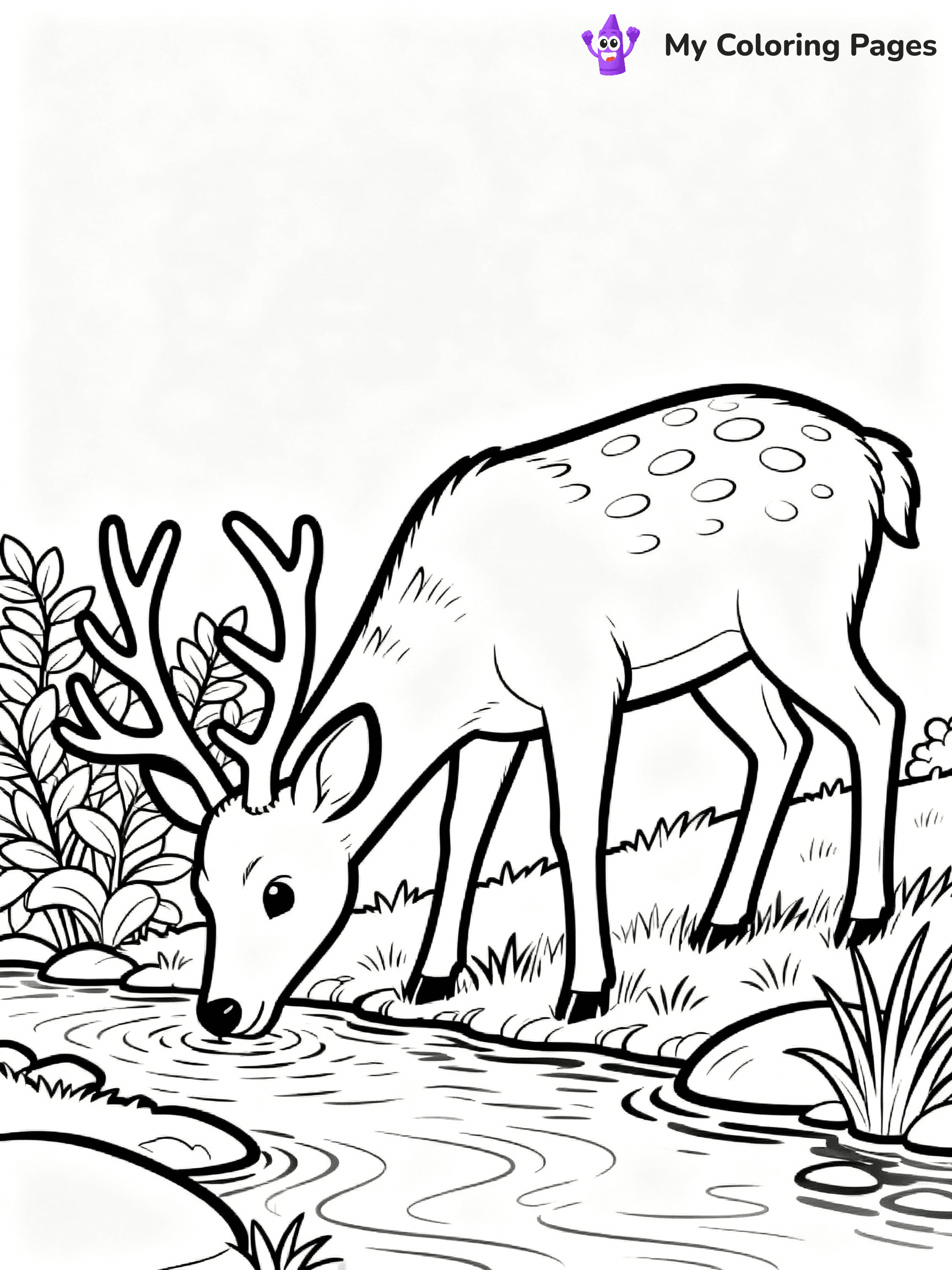 Deer Coloring Pages - 6