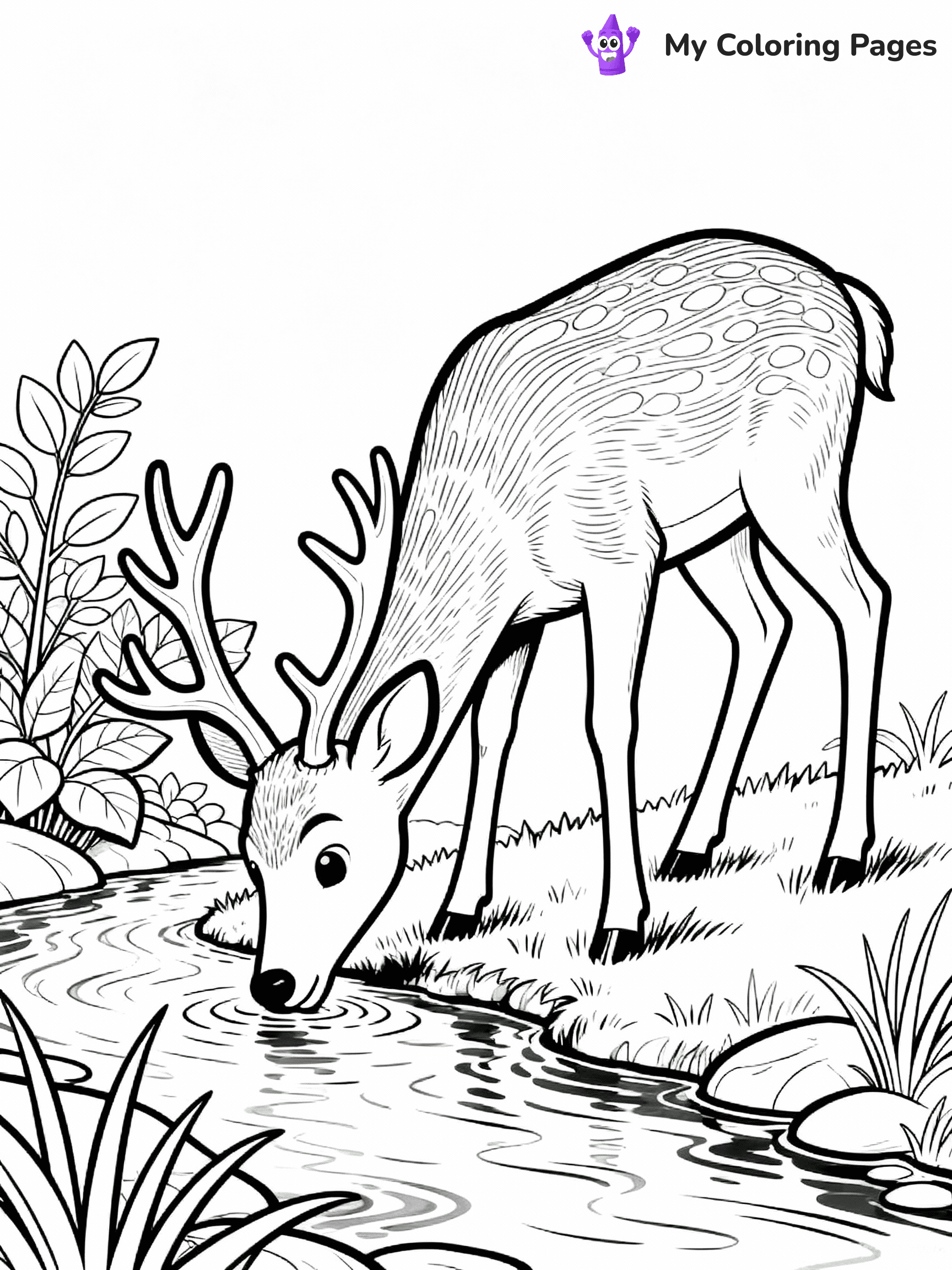 Deer Coloring Pages - 5