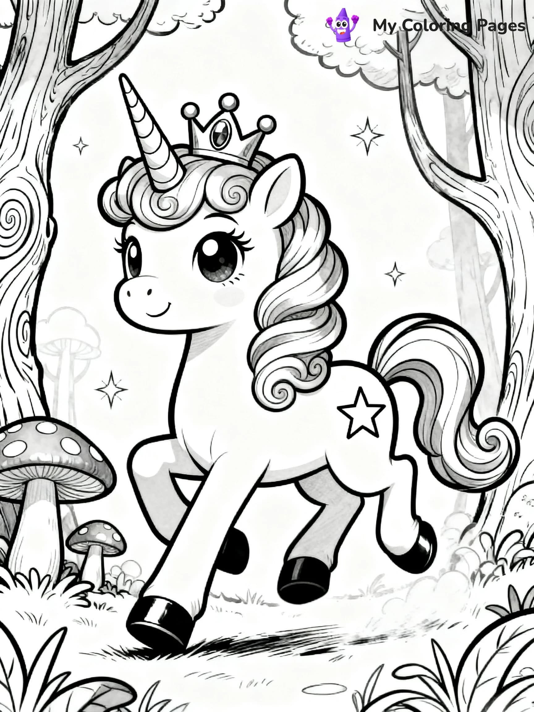 Rainbow Princess Coloring Pages - 24