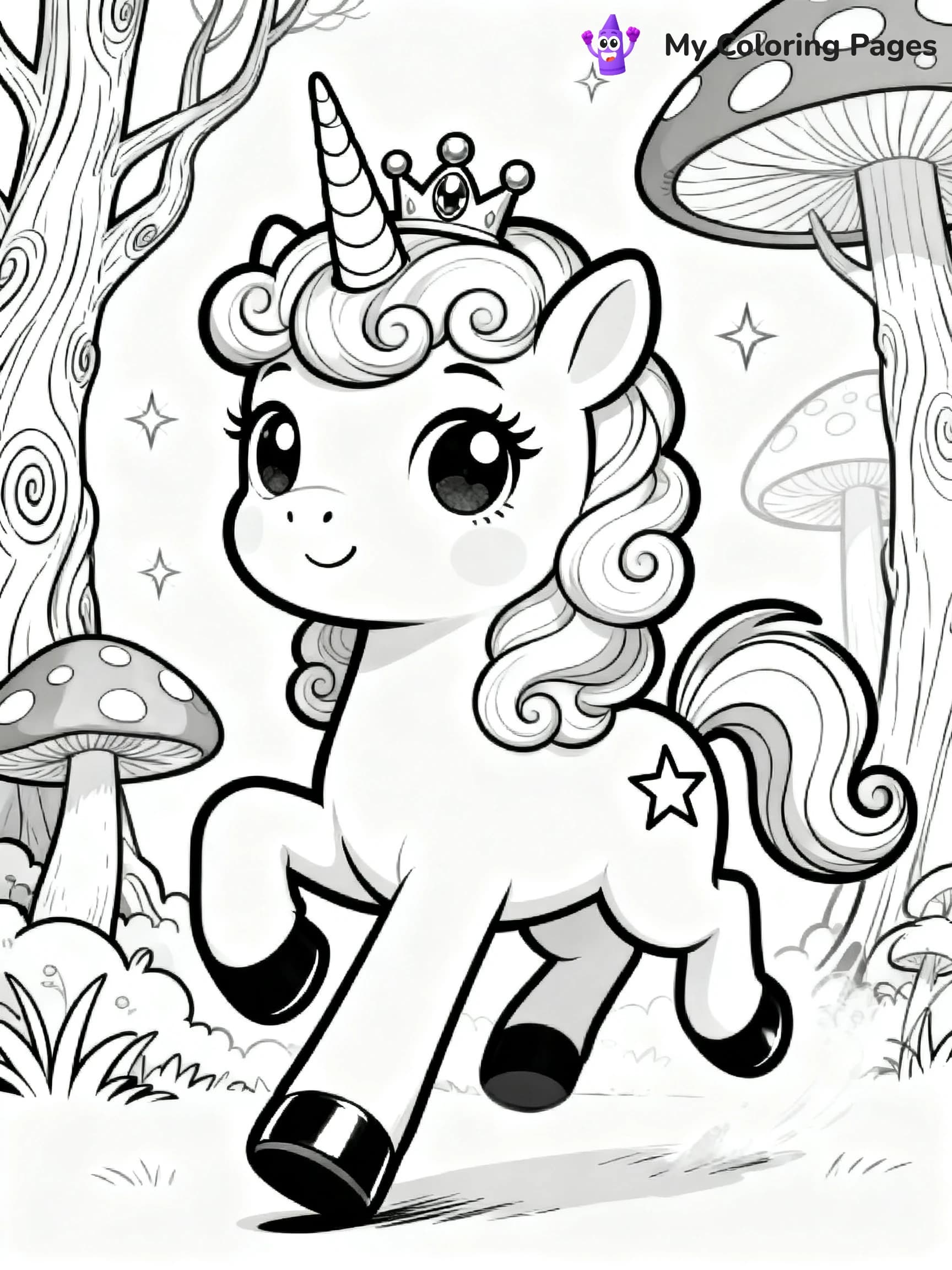 Rainbow Princess Coloring Pages - 23