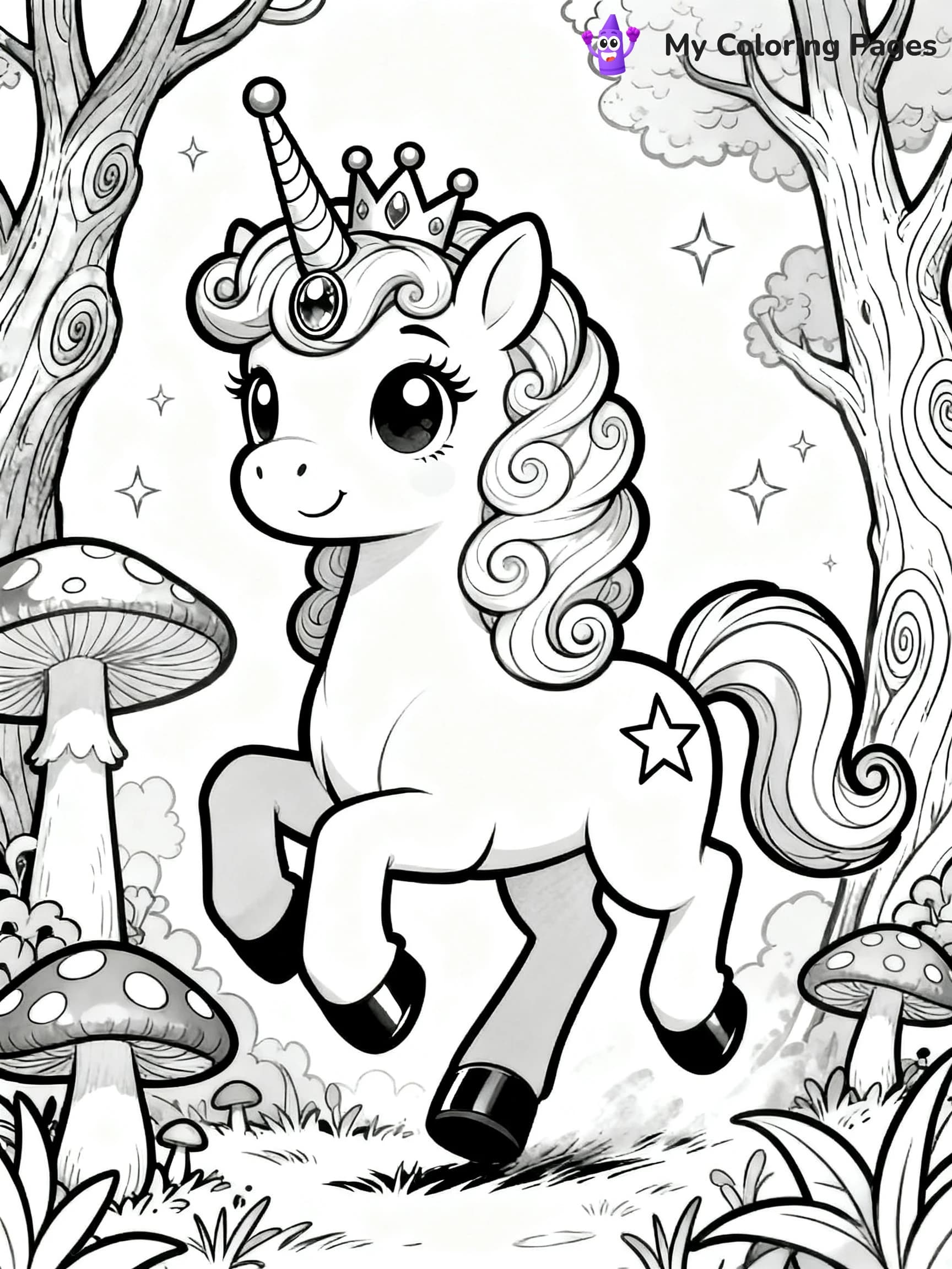 Rainbow Princess Coloring Pages - 22