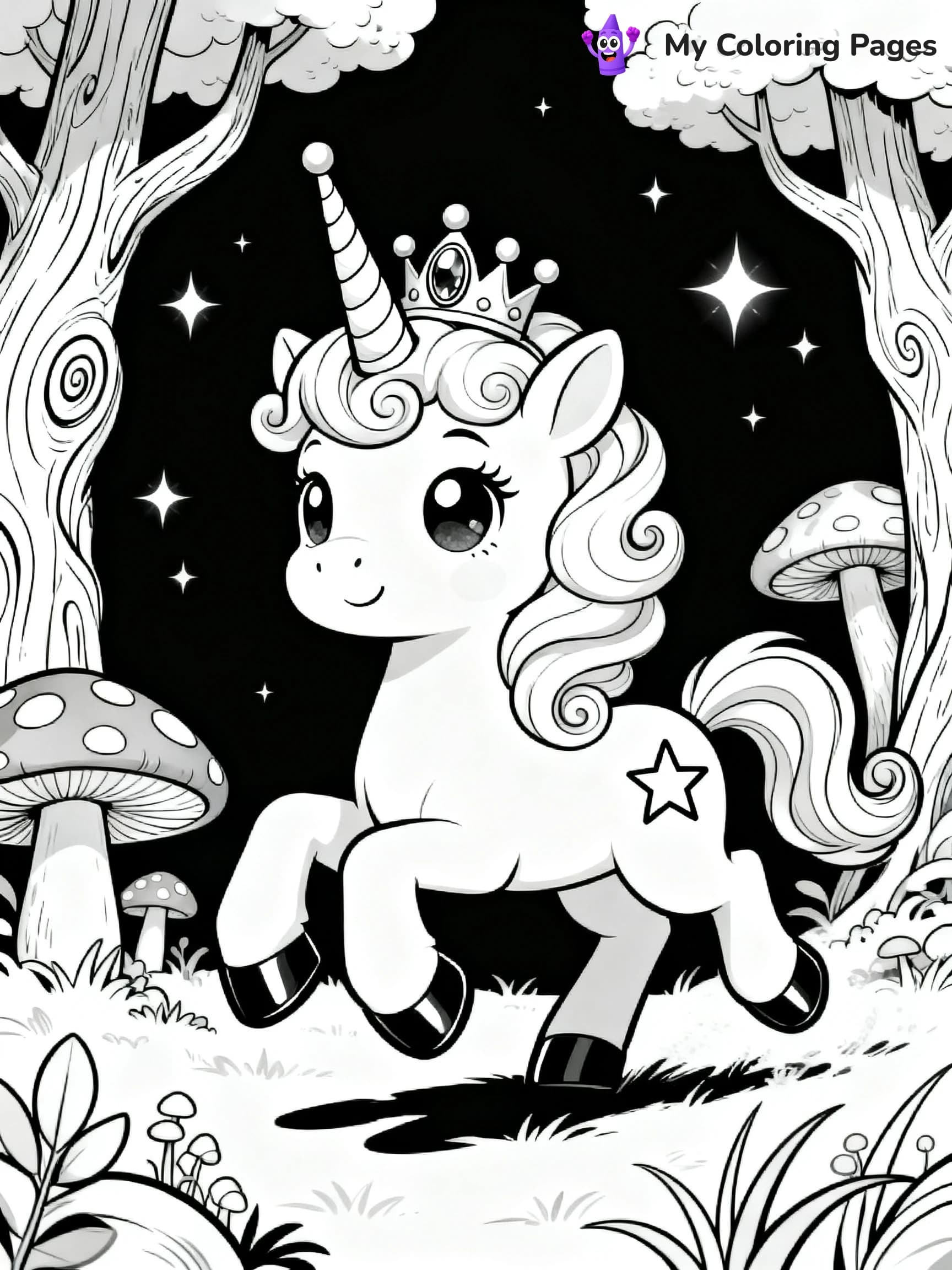 Rainbow Princess Coloring Pages - 21