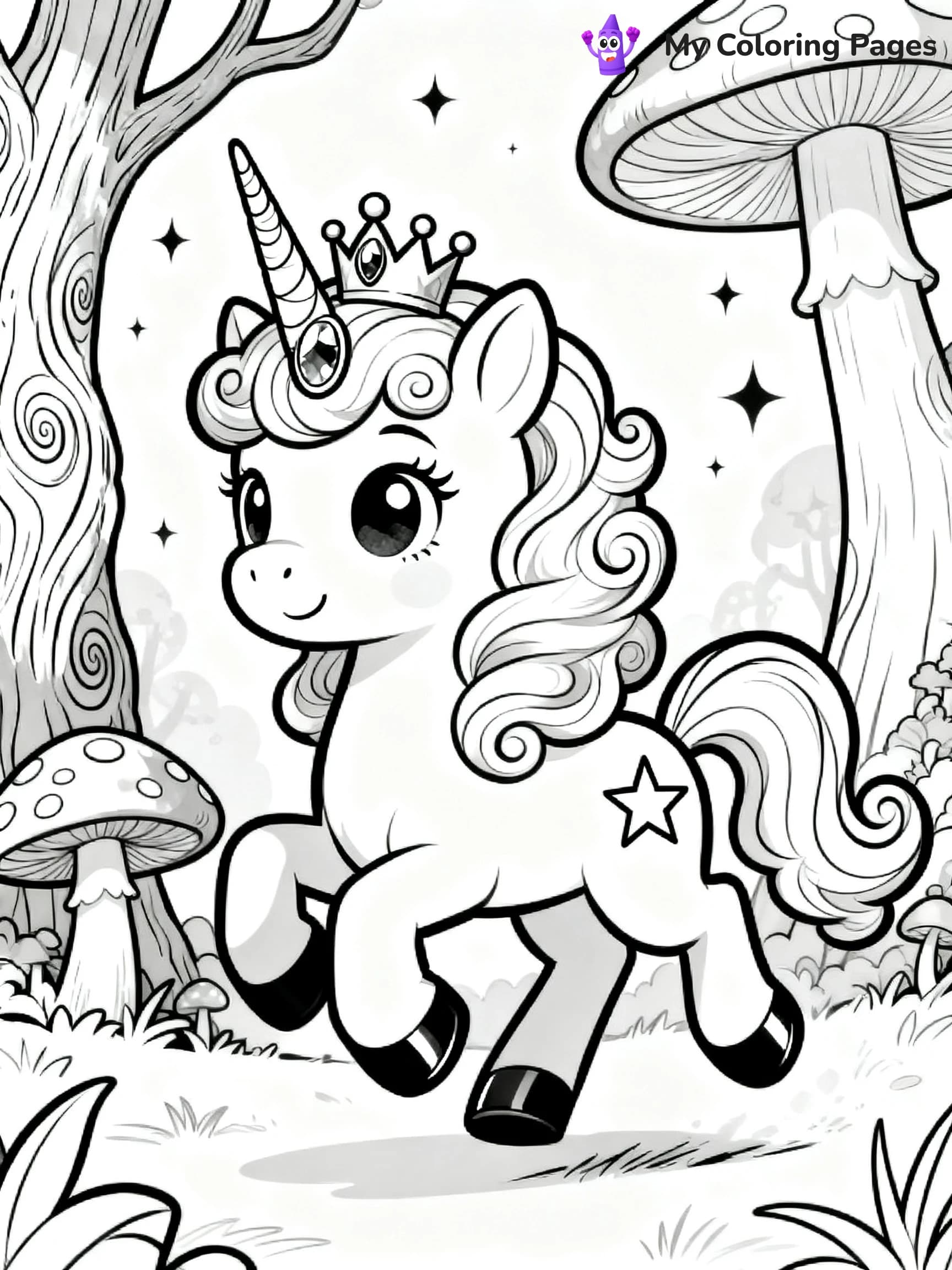 Rainbow Princess Coloring Pages - 20