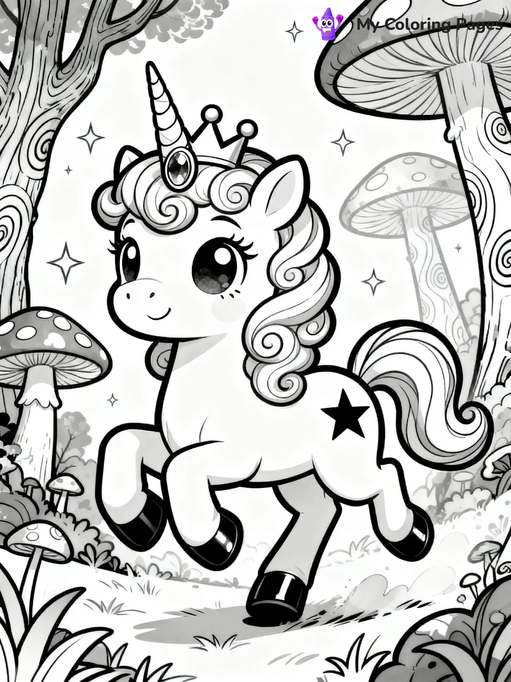 Rainbow Princess Coloring Pages - 19