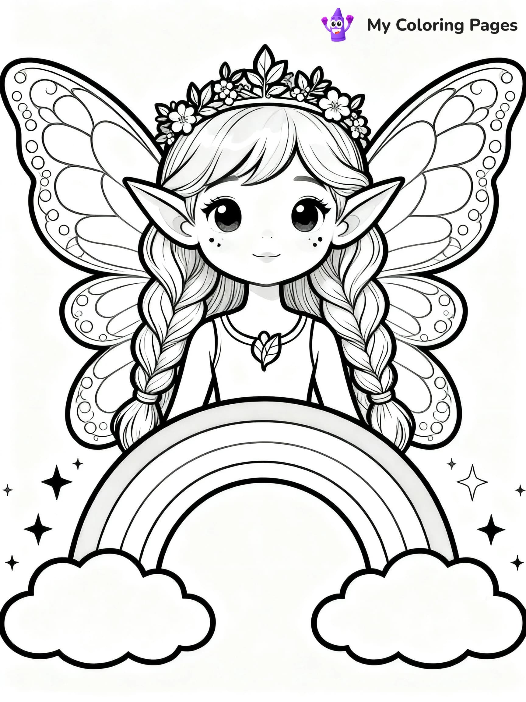 Rainbow Princess Coloring Pages - 15