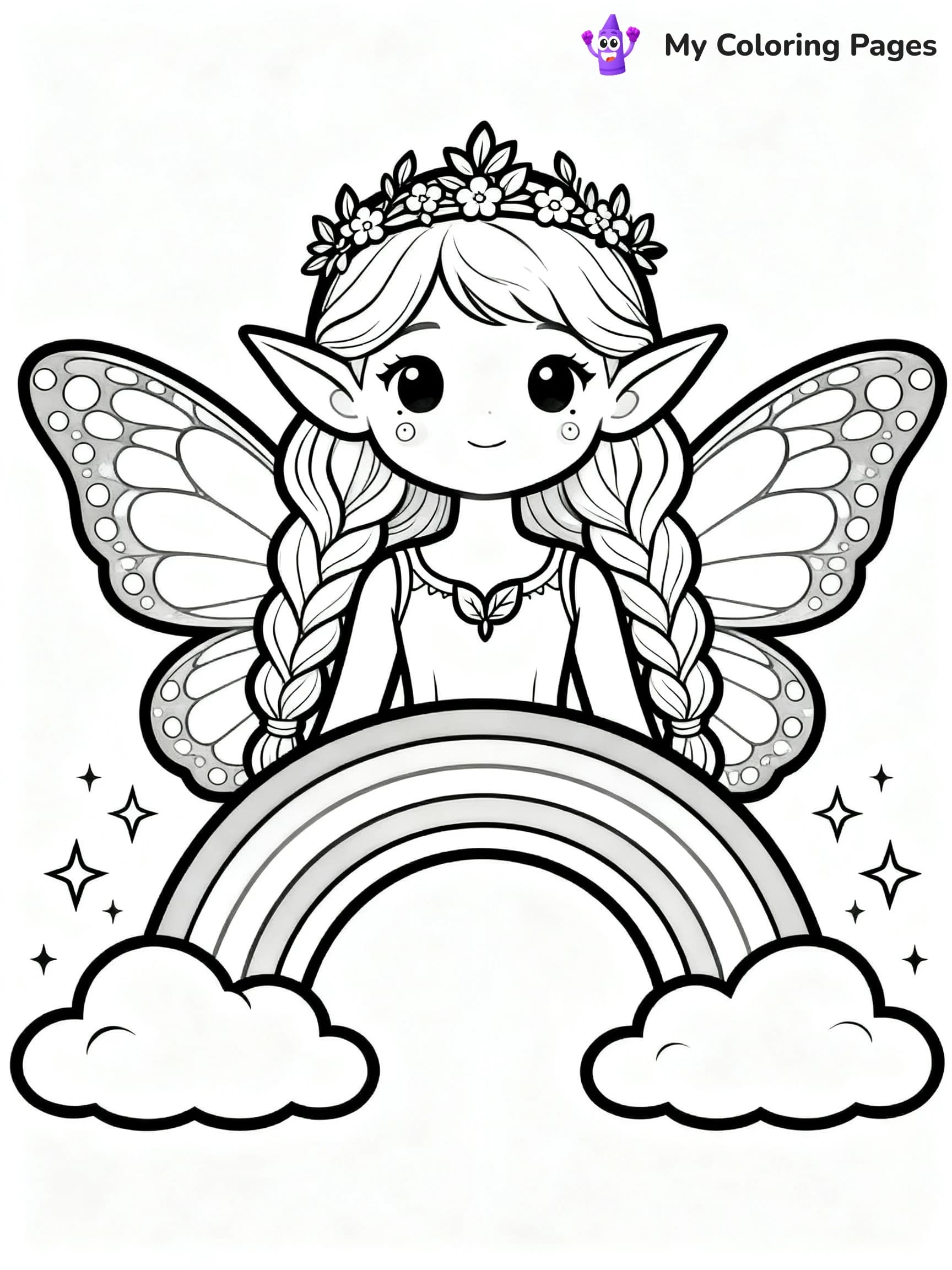 Rainbow Princess Coloring Pages - 13
