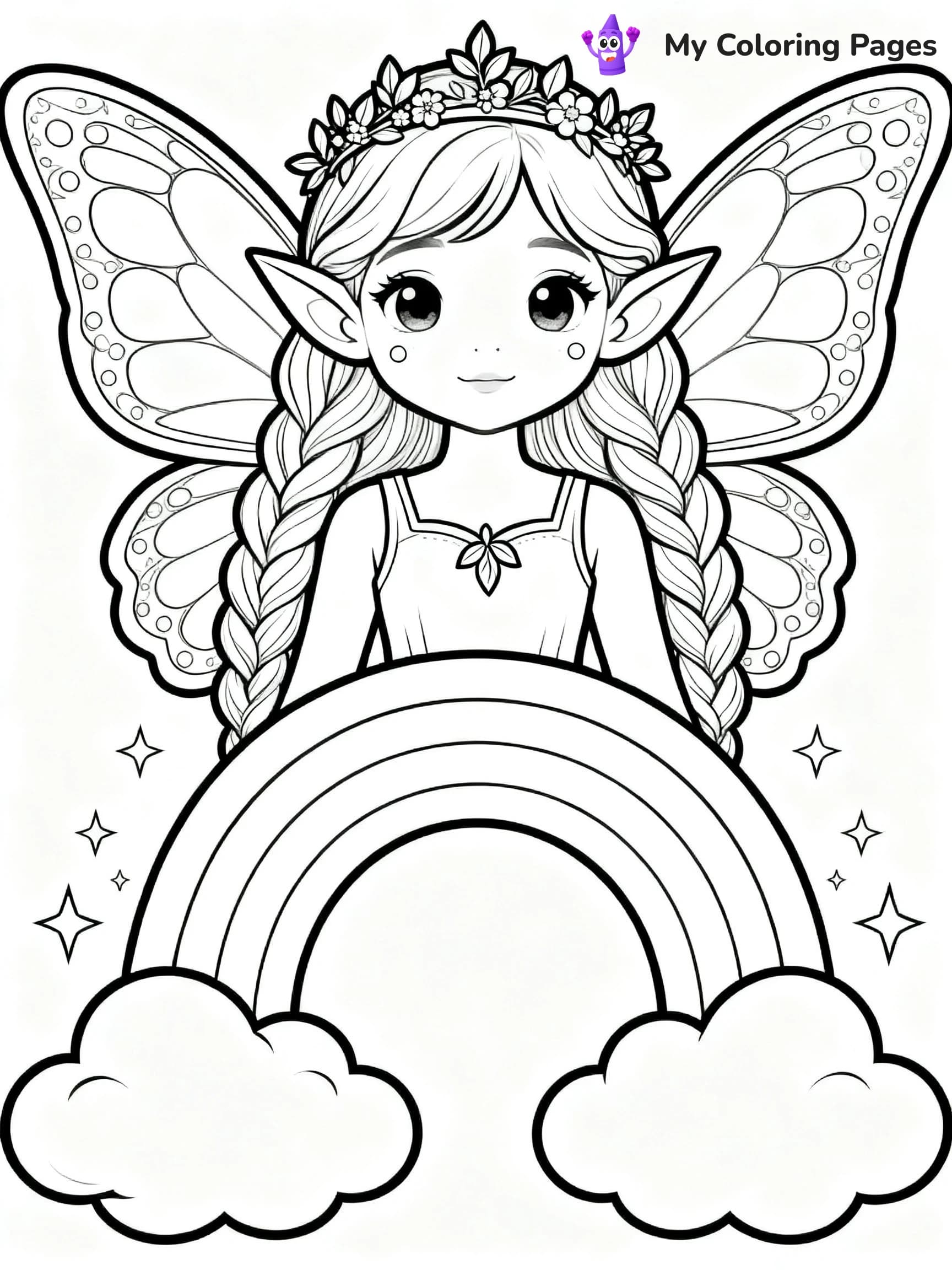 Rainbow Princess Coloring Pages - 11