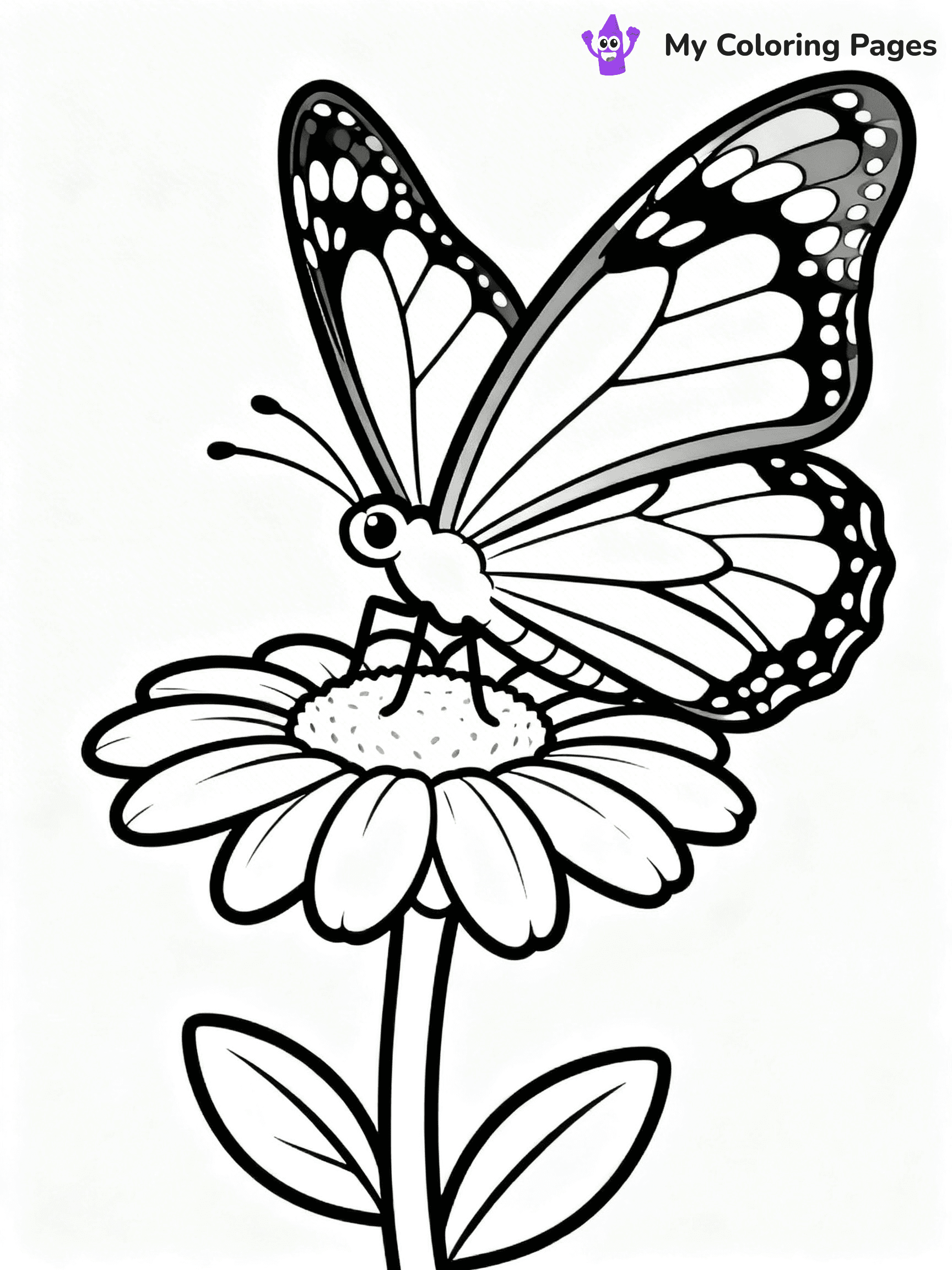 Coloring Pages Flowers and Butterflies - 80