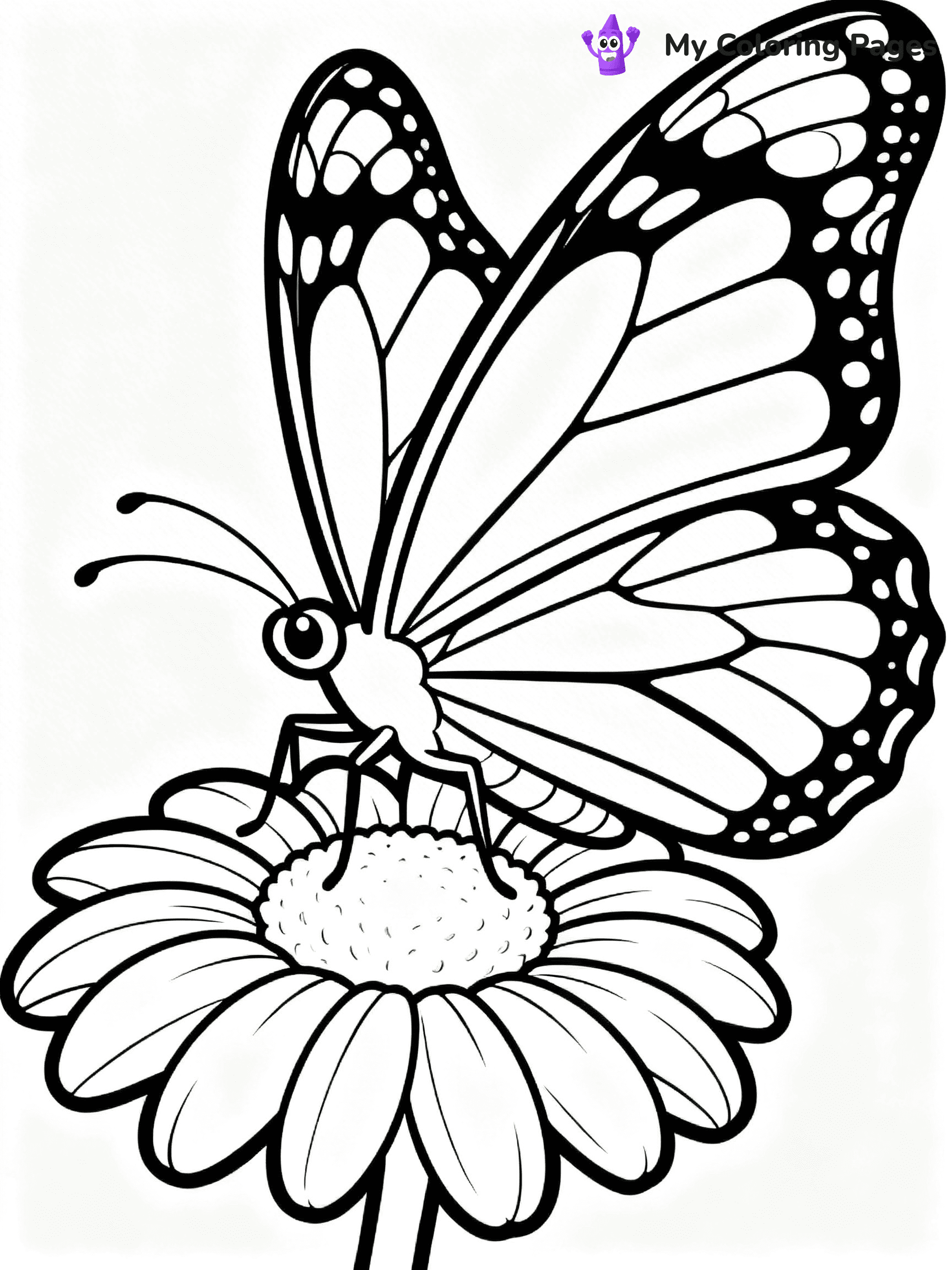 Coloring Pages Flowers and Butterflies - 78