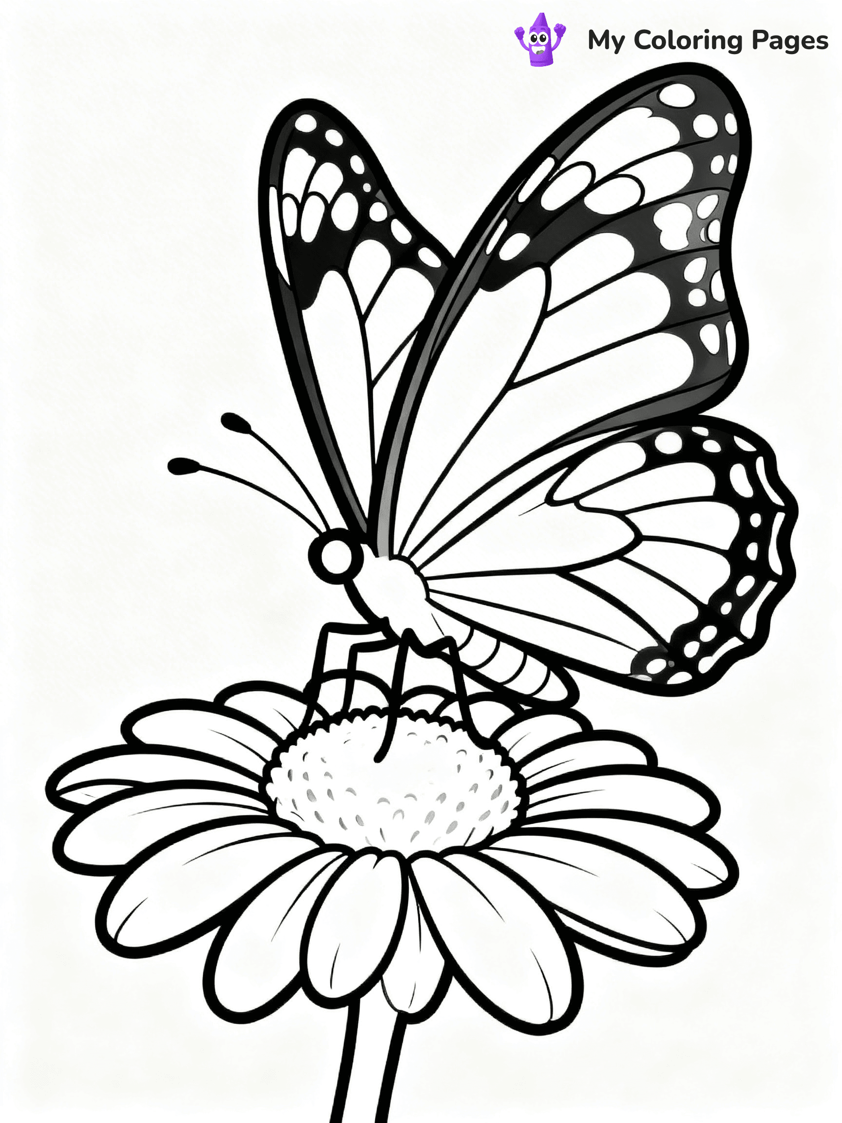 Coloring Pages Flowers and Butterflies - 75