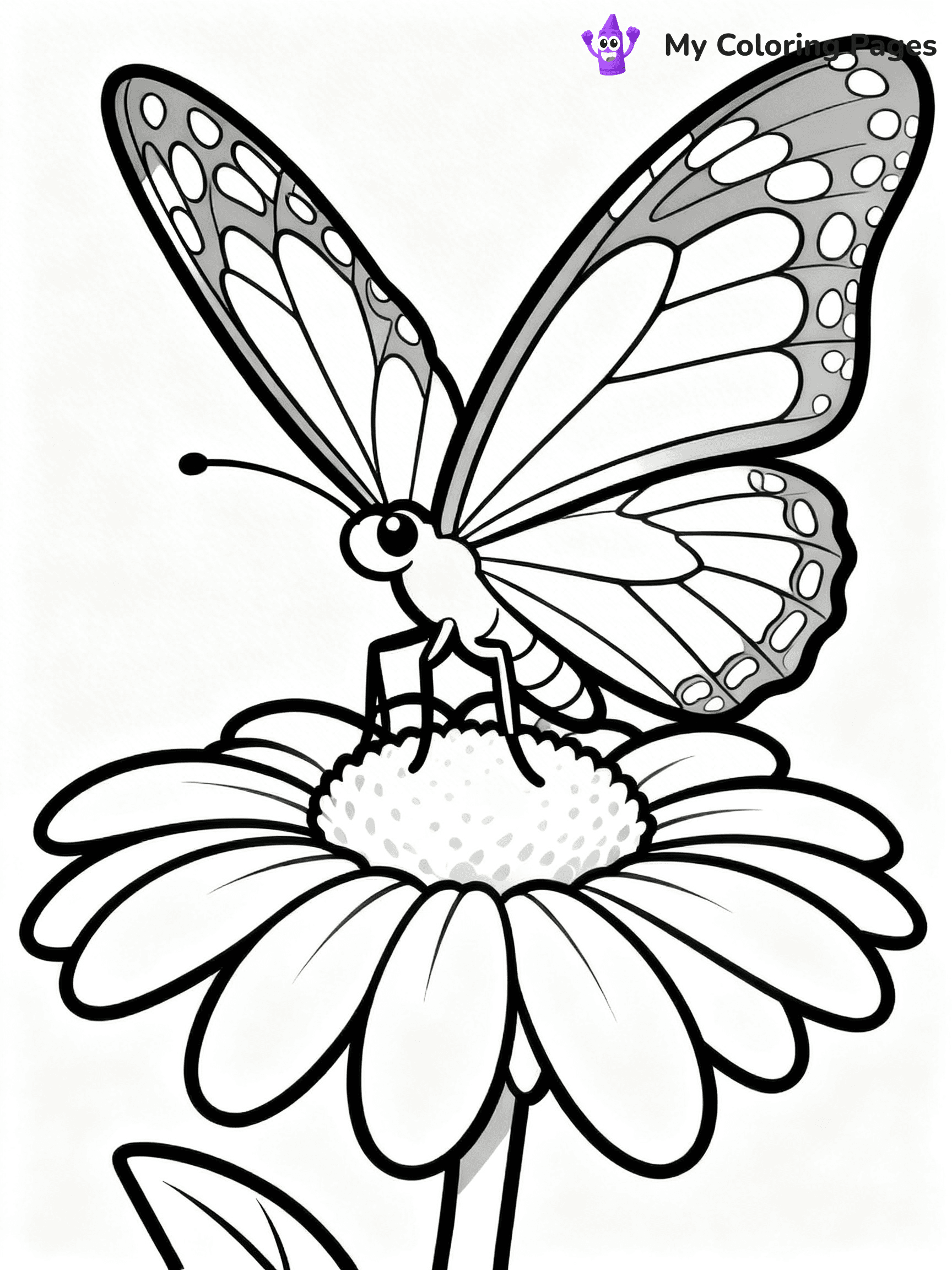 Coloring Pages Flowers and Butterflies - 74