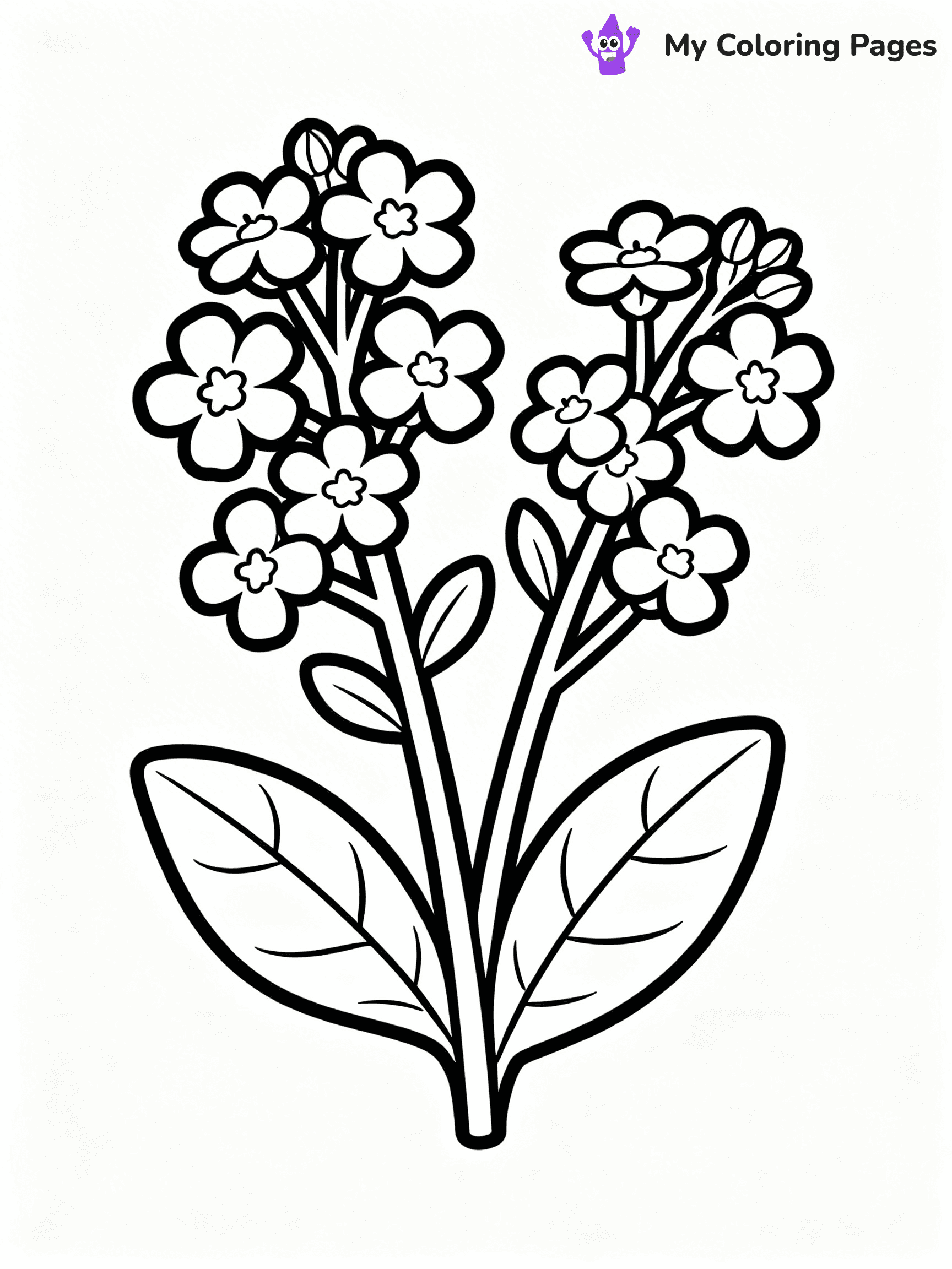 Coloring Pages Flowers and Butterflies - 24