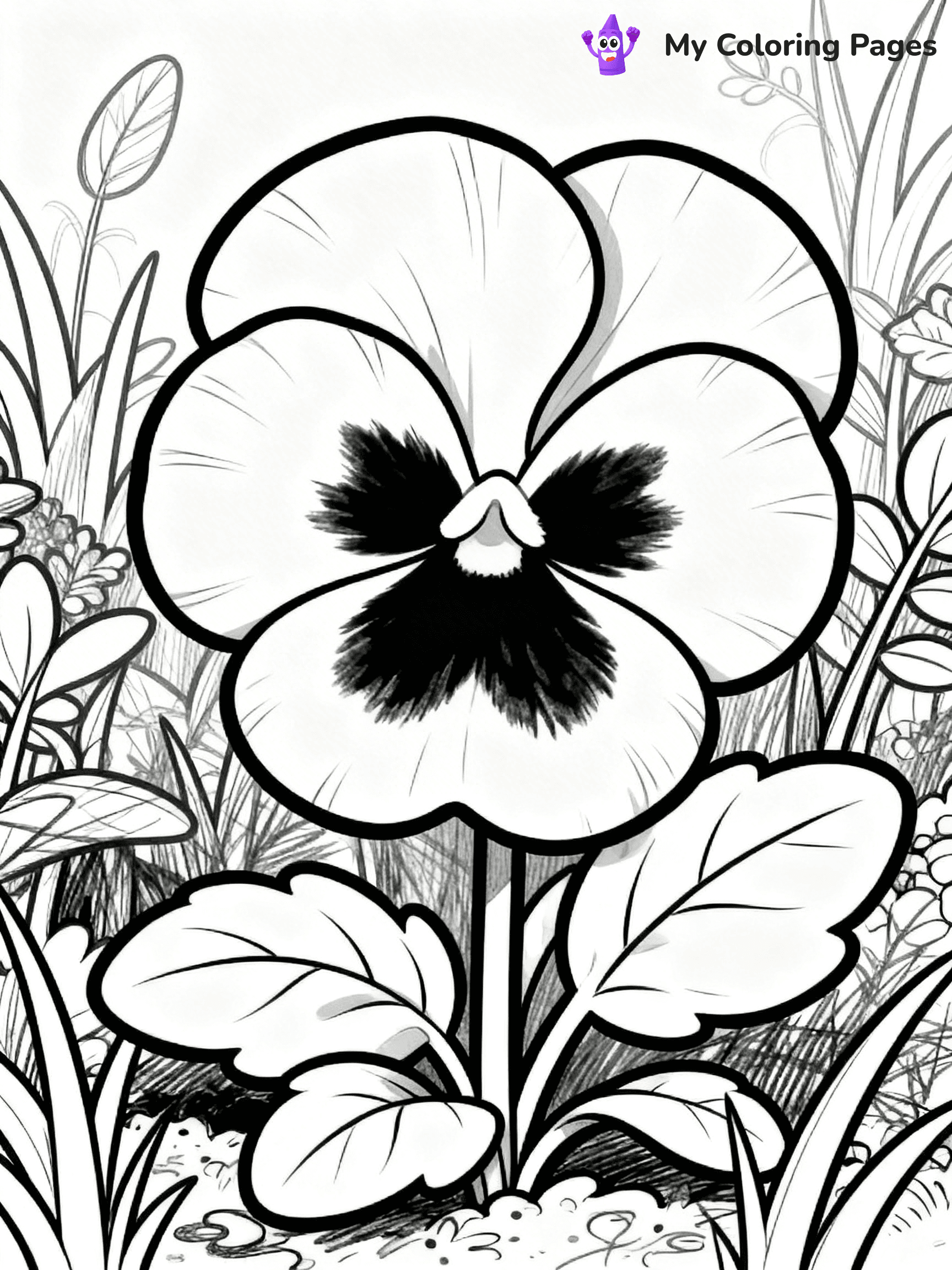 Coloring Pages Flowers and Butterflies - 15