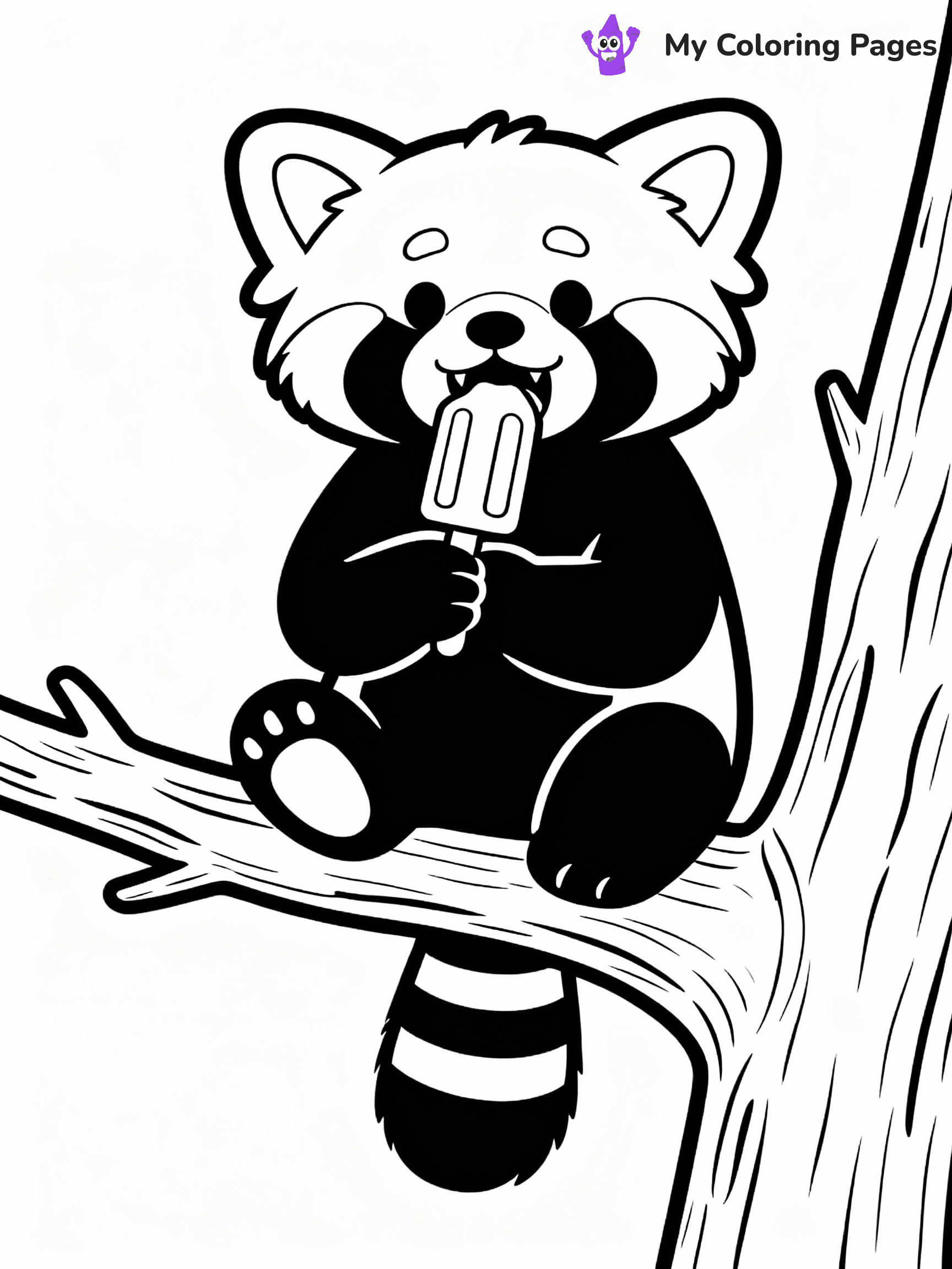 Red Panda Coloring Pages - 42