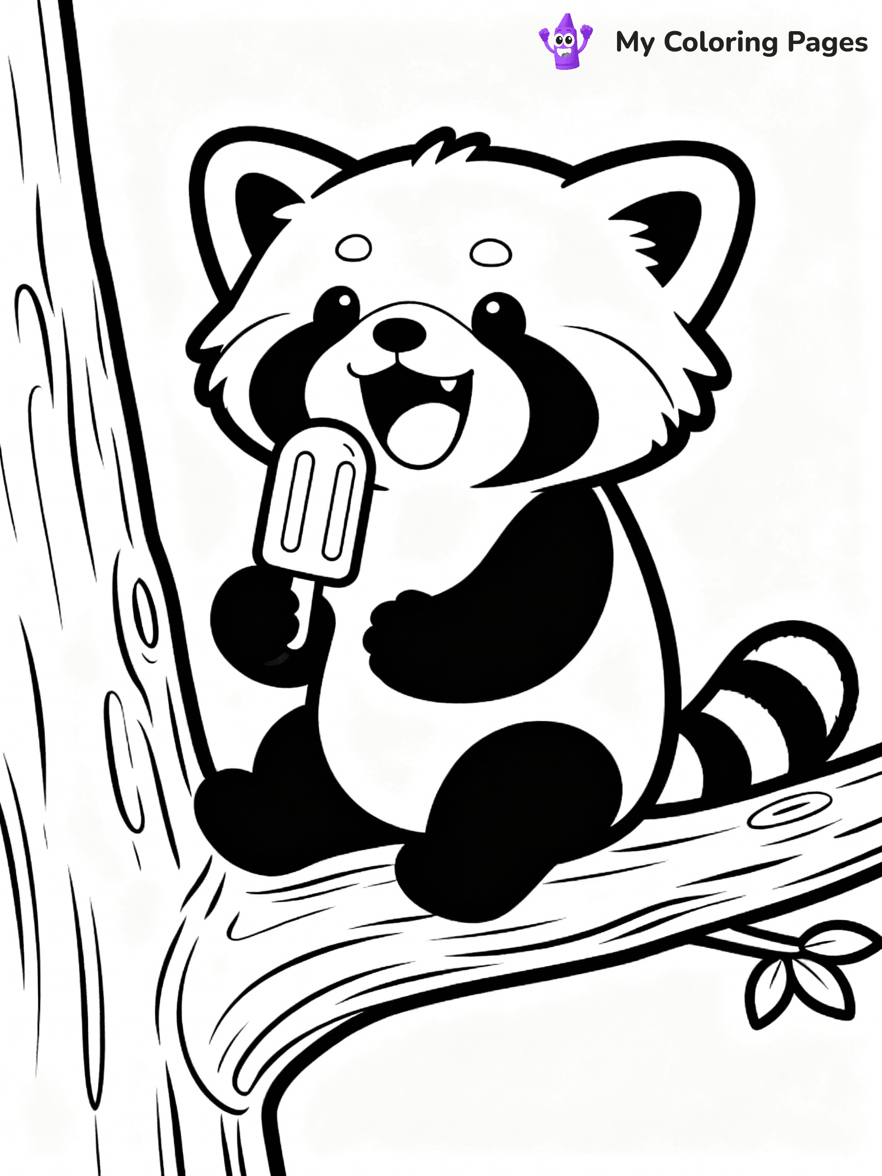Red Panda Coloring Pages - 38