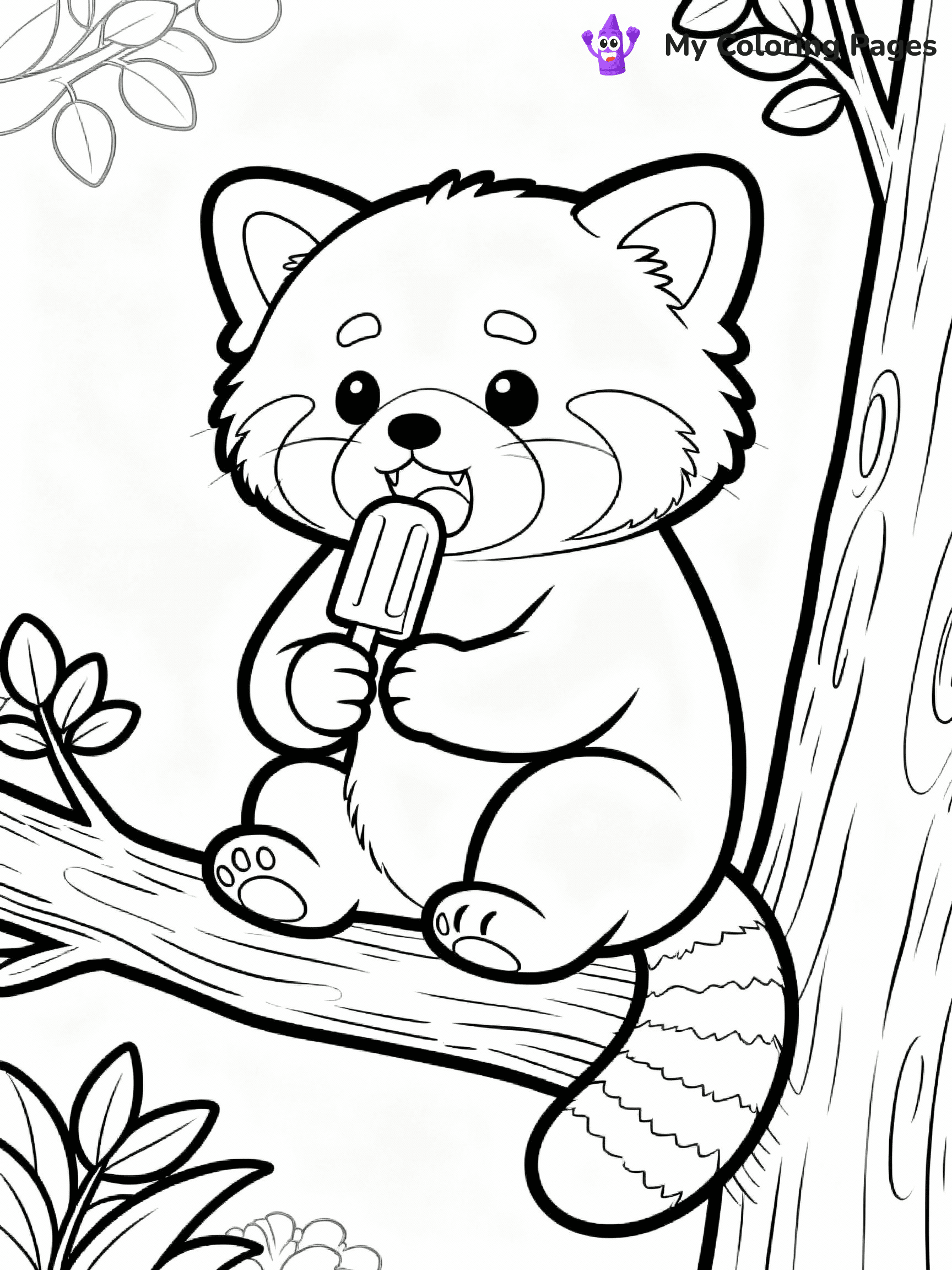 Red Panda Coloring Pages - 37